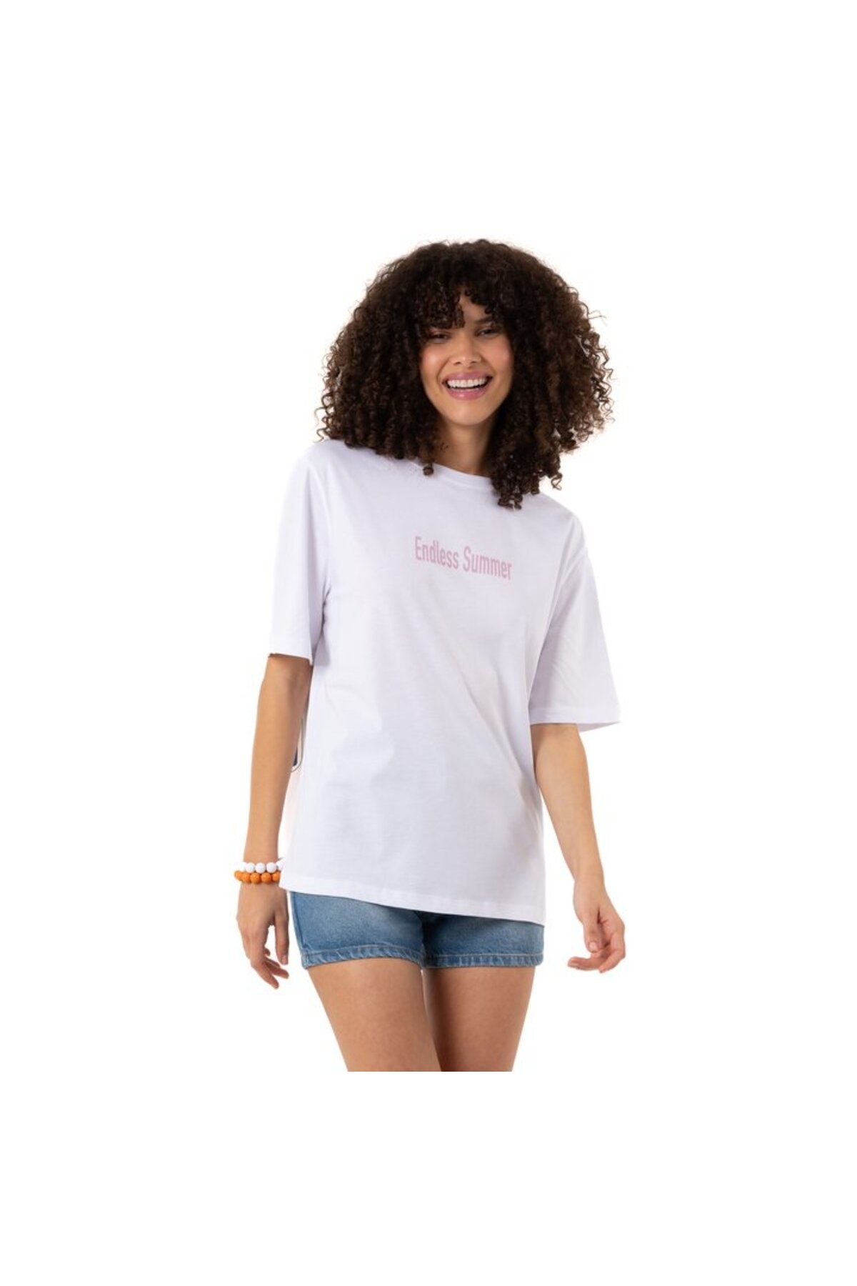 POG'S Los Angeles Overisize Beyaz T-Shirt