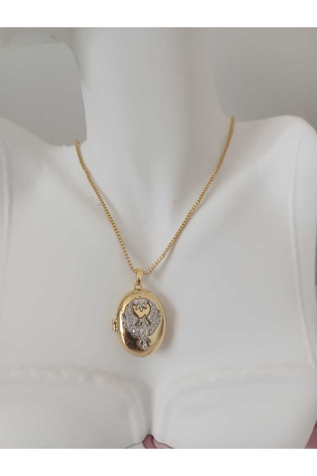 sessjewelry Kadın Çelik Gold Ankakuşu Kolye