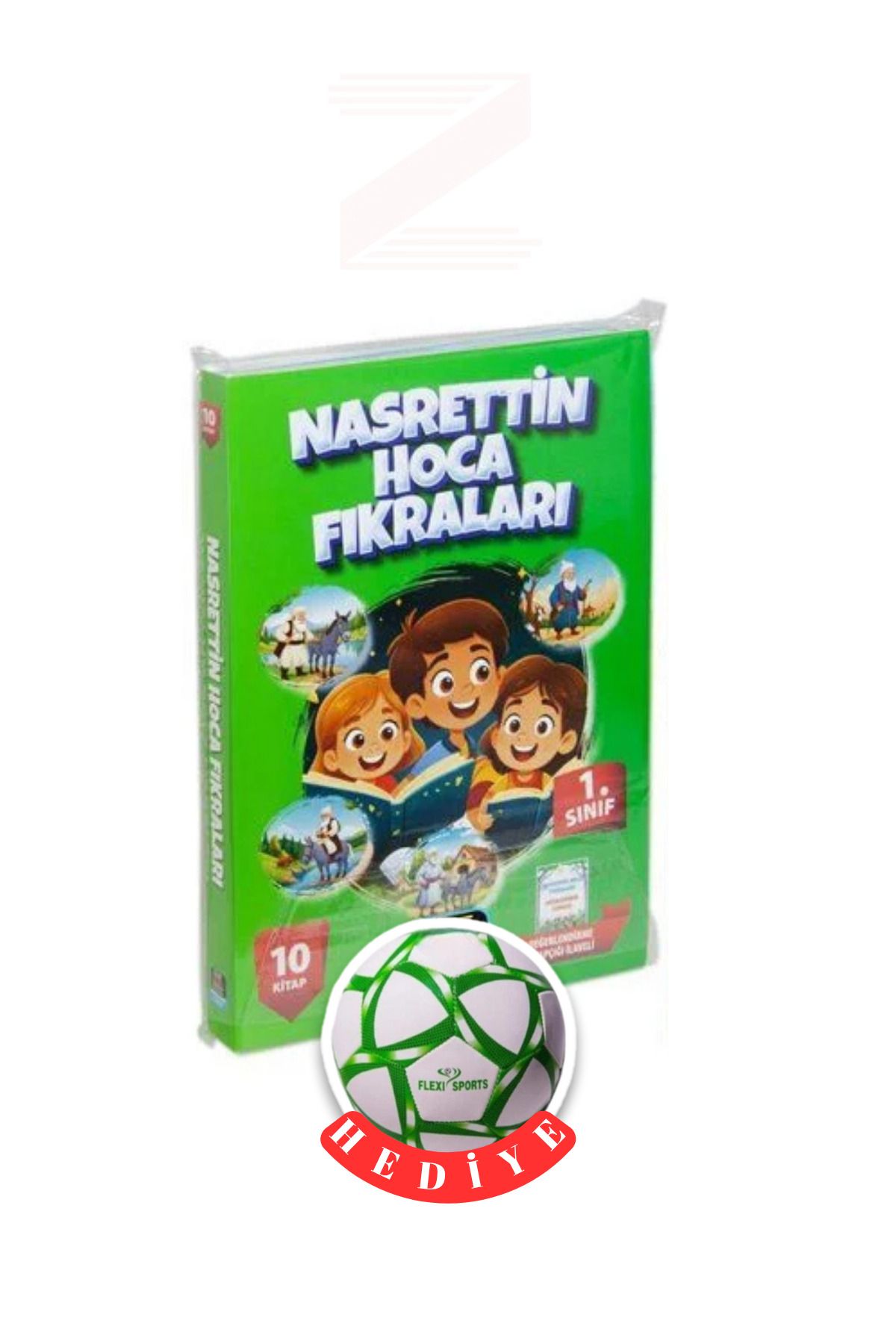 Mercan Okul Yayınları 1.Sınıf Nasrettin Hoca Fıkraları 10 Kitap+Soru Kitapçığı(Futbol Topu Hediye)