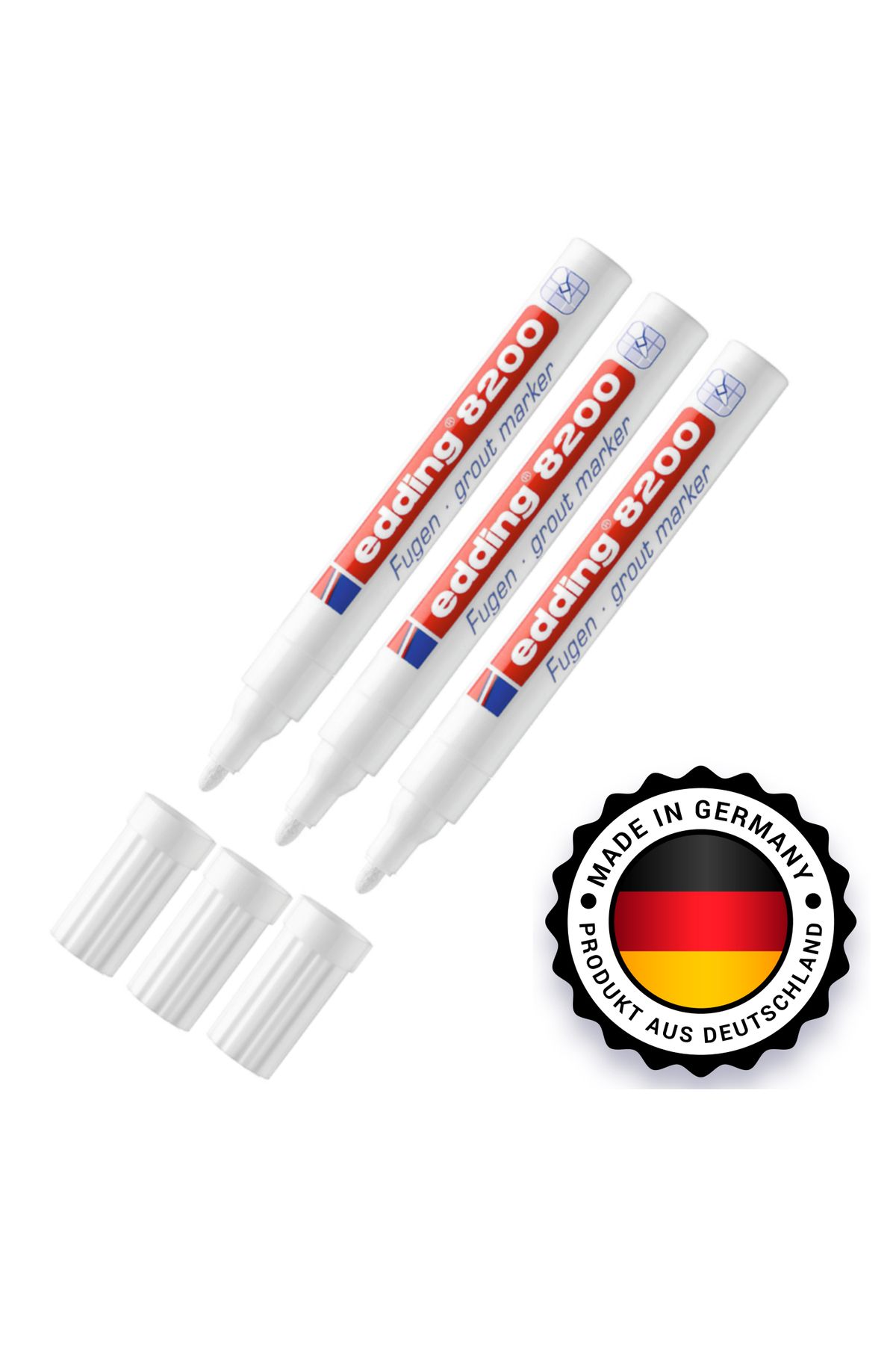 Mikasso 8200 Fayans Kalemi Derz Kalemi Beyaz 3 Adet Beyaz DE Edding International GmbH