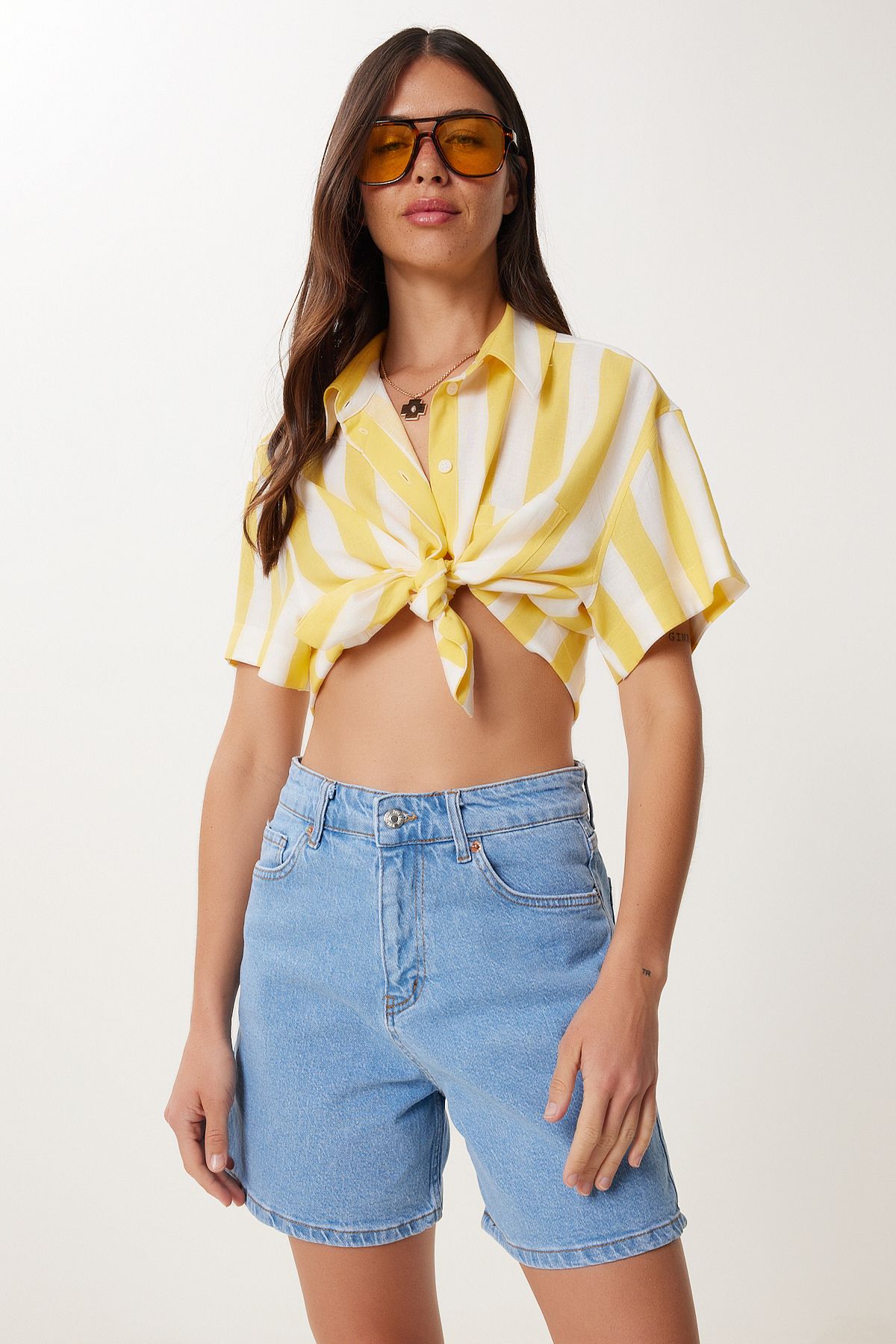 Lovelyİstanbul Bermuda Denim Şort MAVİ LUT0017