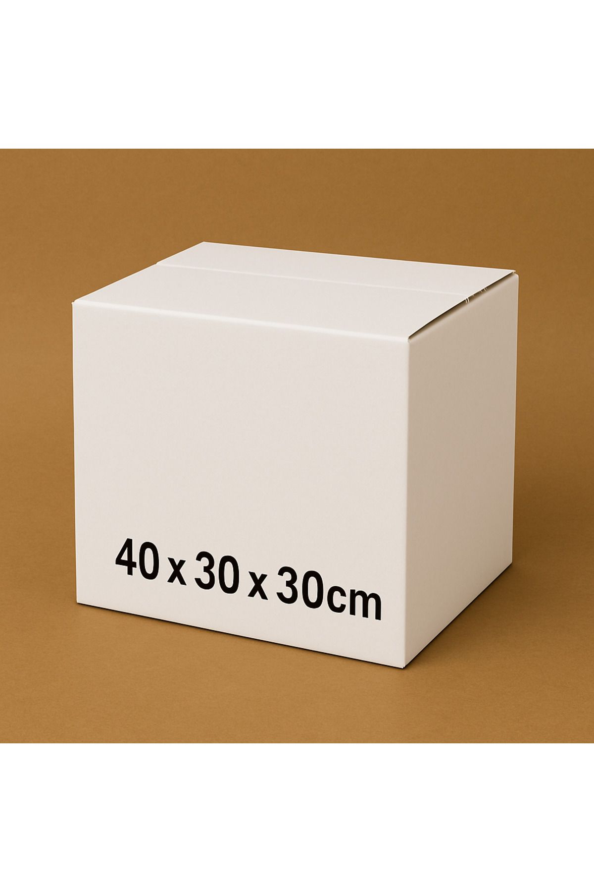 SOFT 40x30x30 B Dalga Tek Oluk Beyaz Taşıma Kolisi 10'lu