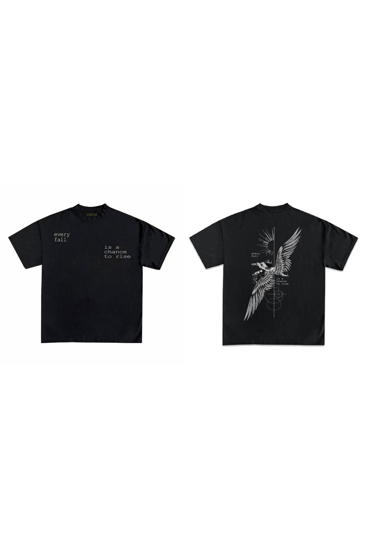 RawNox Unisex Bol Kalıp RawNox Özel Koleksiyon Every Fall Baskılı Tshirt