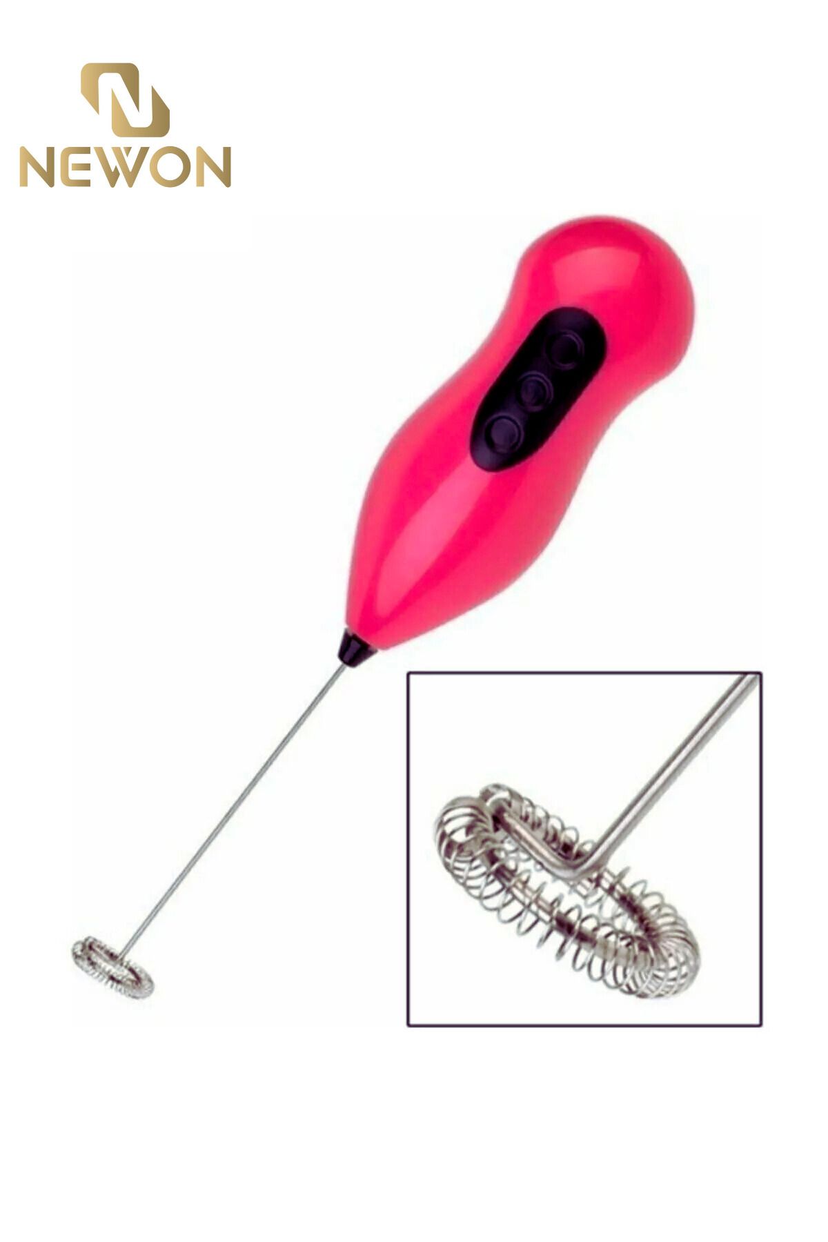 Newon Pilli Mini Mixer Kahve Süt Köpürtücü Karıştırıcı Cappuccino Mixer