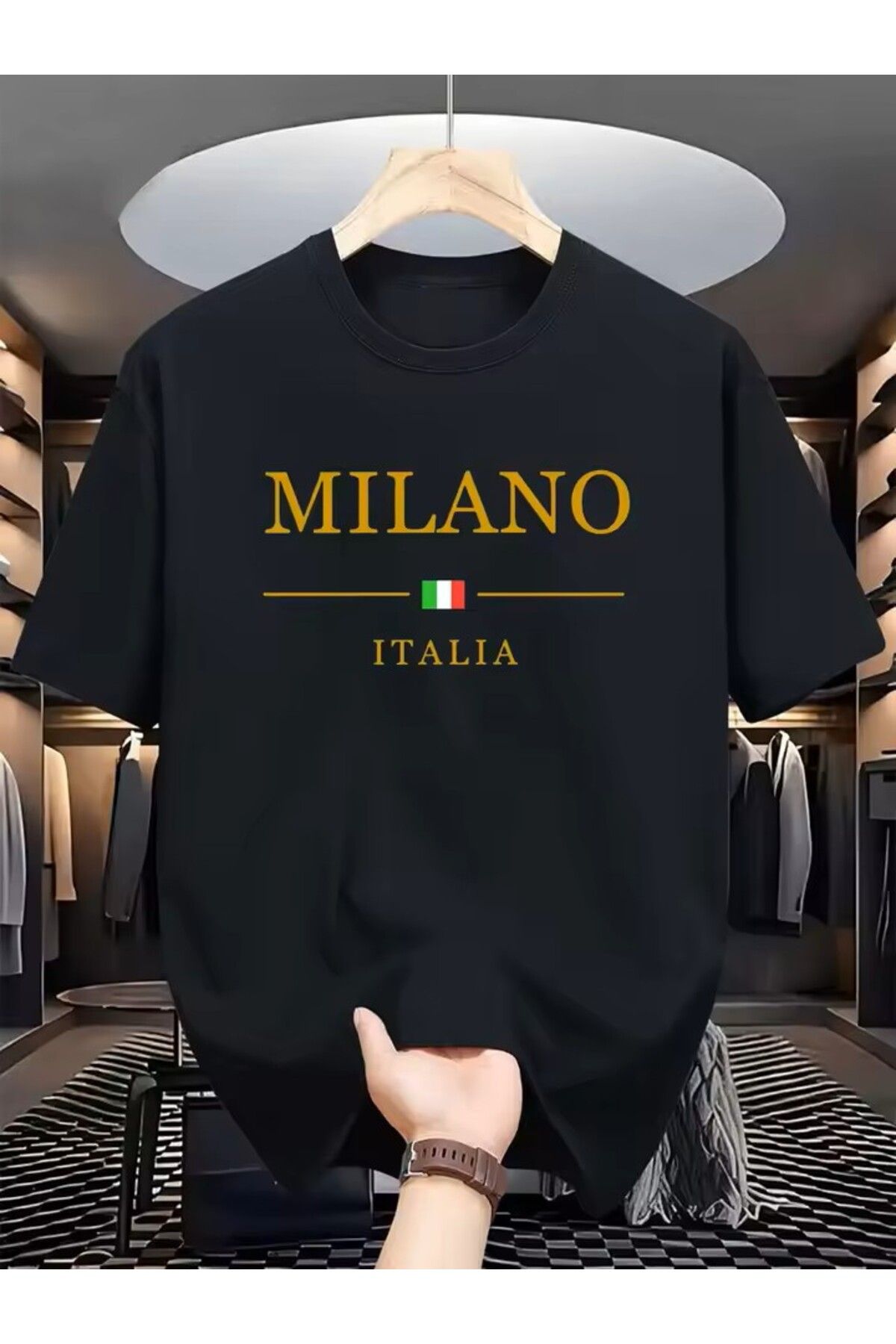 LEIVOR Milano Italia Baskılı T-shirt
