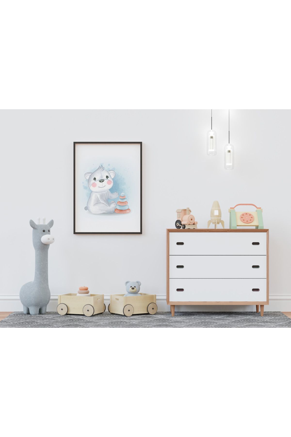 Home Yavru Koala Çerçeveli Çocuk ve Bebek Odası Tablosu