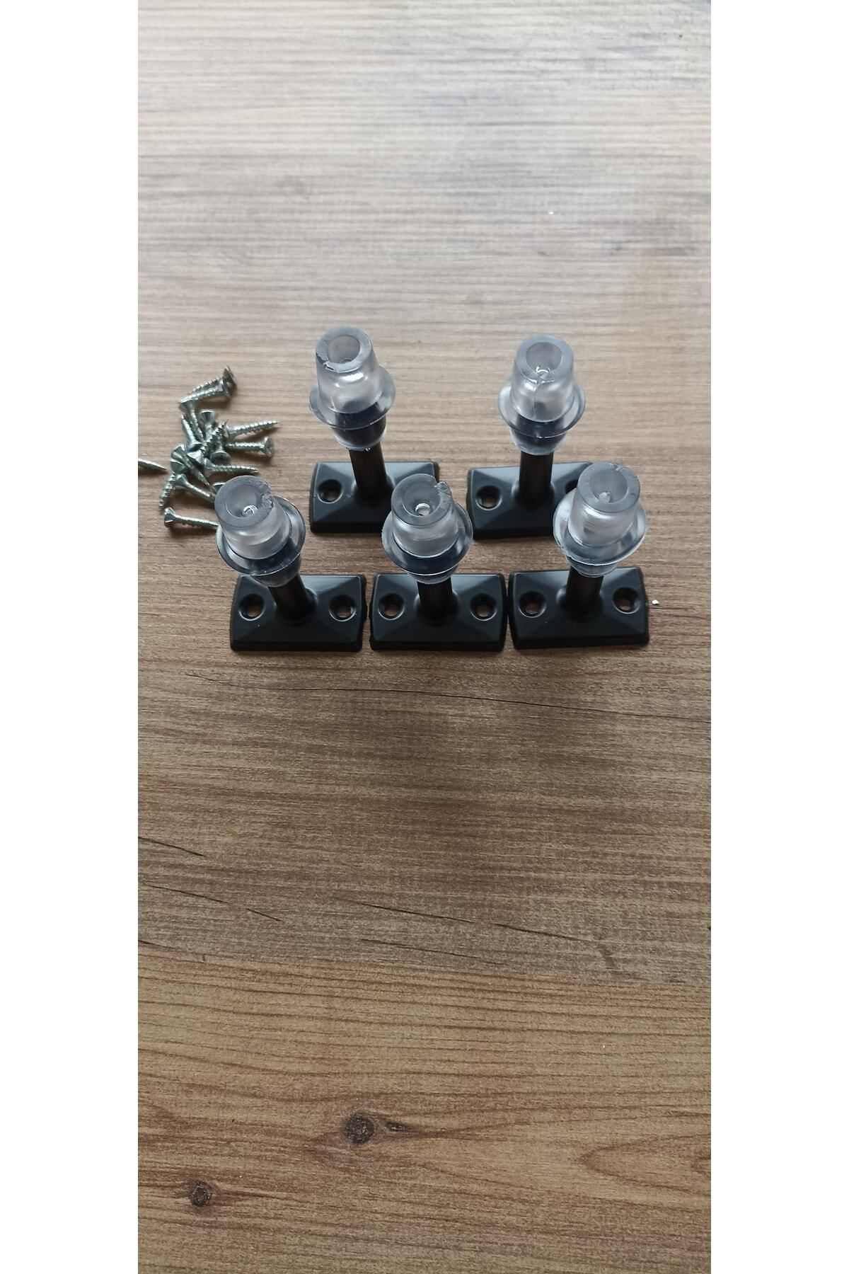 Mikasso Kapı Arkası Tamponu Stoper Siyah 8 Cm 5 Adet