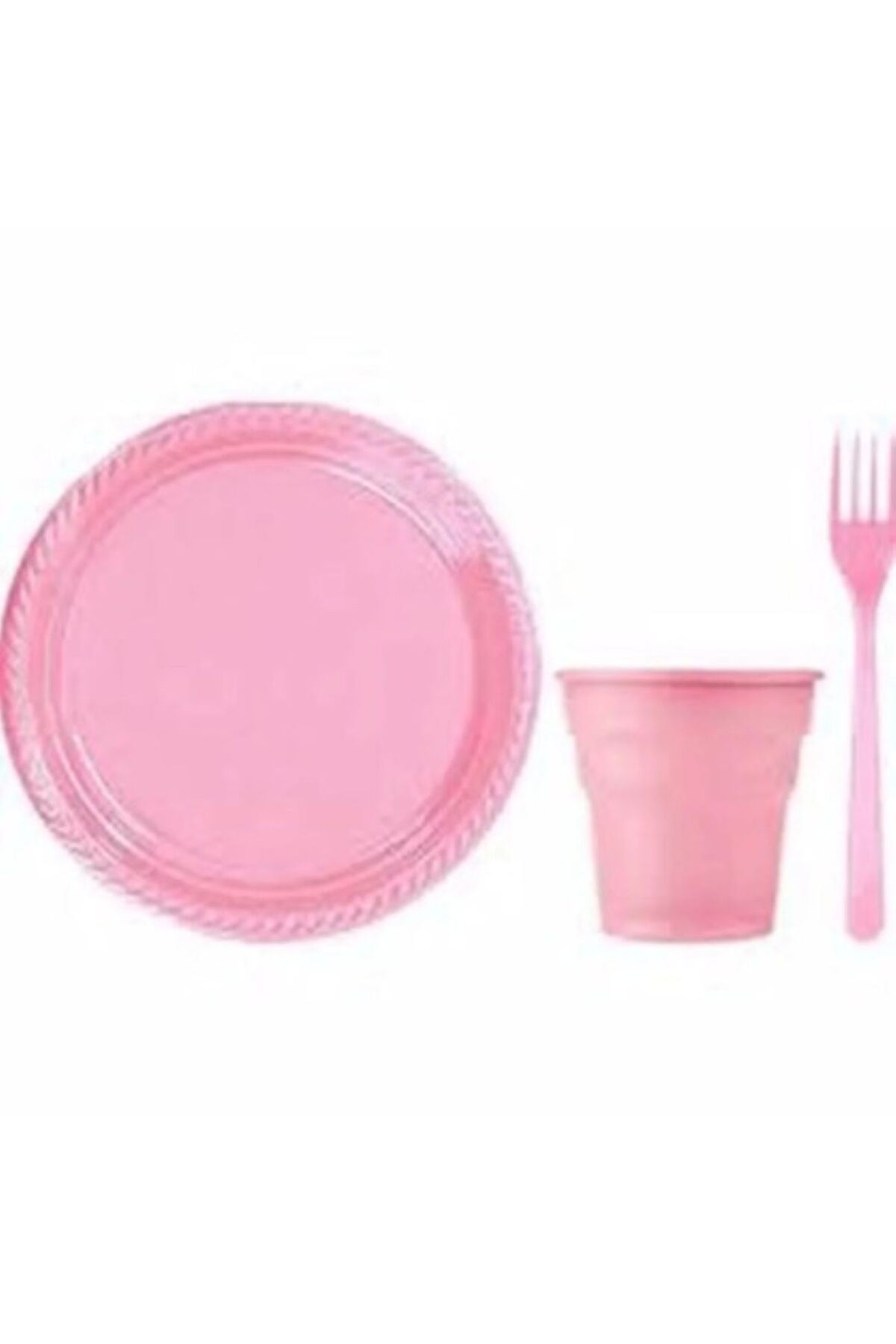 PartAntalya Plastik Tabak Bardak Çatal Seti 25 Li