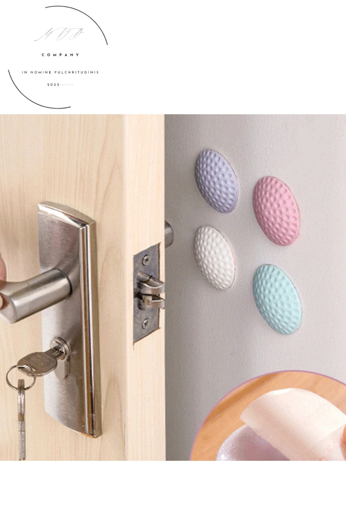 Mikasso Çok Amaçlı Silikon Kapı Duvar Koruyucu Tampon 4lü Set