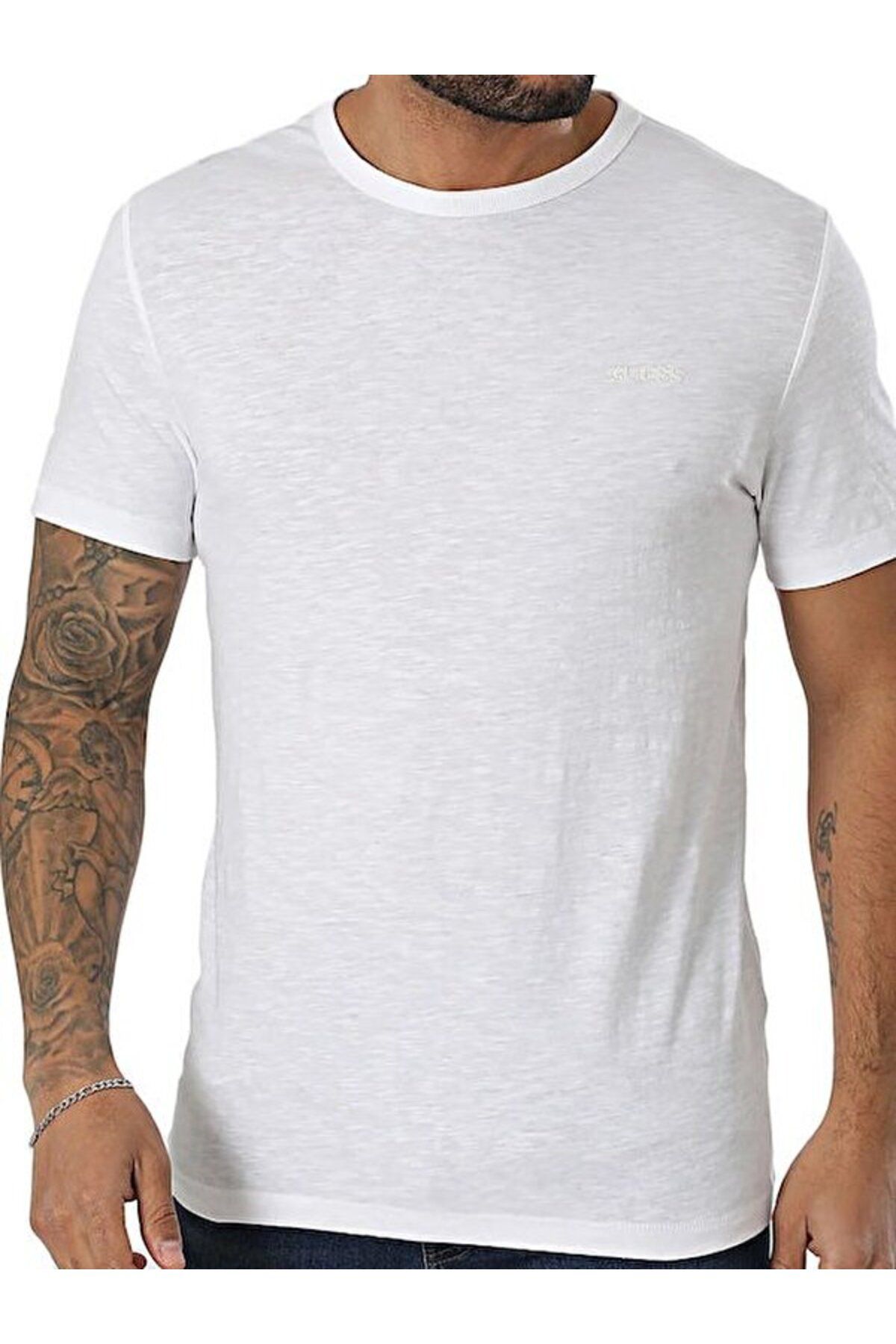 Guess Ss Cn Dyed Erkek Slim Fit T-Shirt