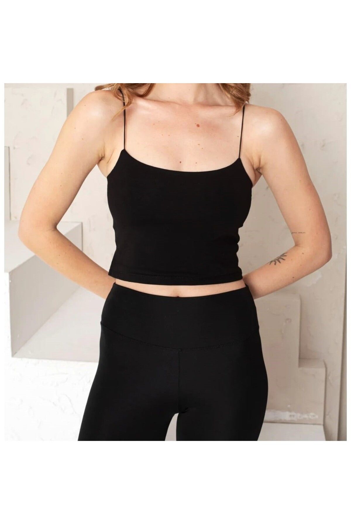 SİSTERS2HC İP ASKILI ASTARLI CROP BÜSTİYER