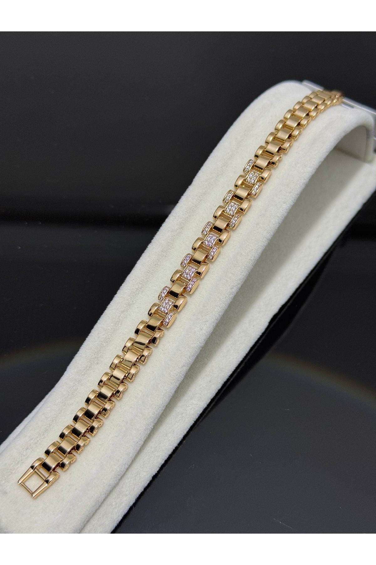 XUPING JEWELRY 316L hasır zirkon taşlı çelik bileklik paslanmaz kararmaz
