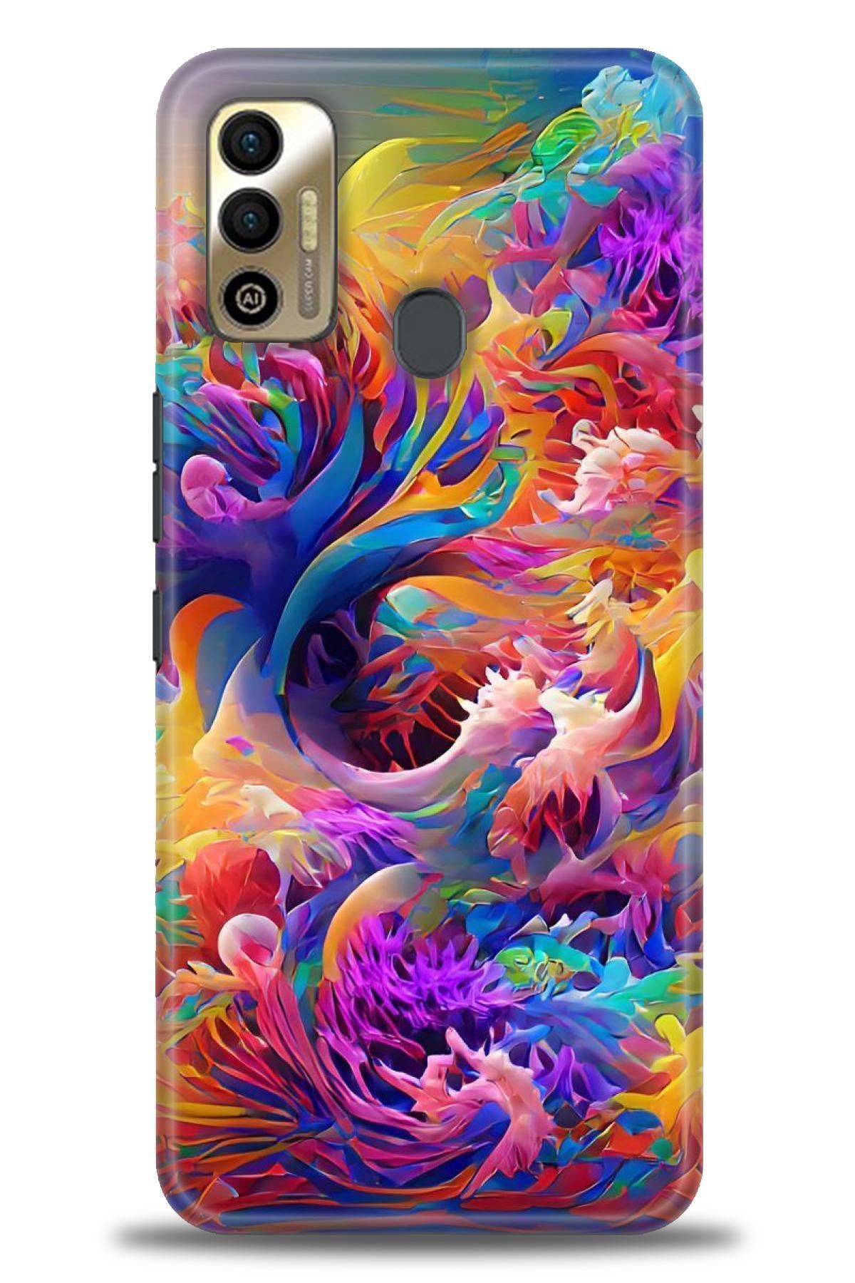 TECNO Spark 7 / 7T İle Uyumlu HD Baskılı Kılıf - Karışık Seri - 805