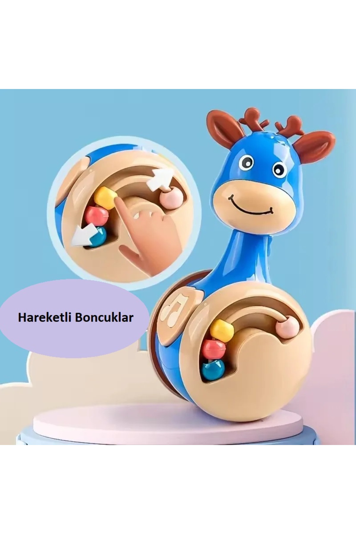 tutobaby Devrilmeyen Sevimli Geyik Oyuncağı (Bebeğinizin Oyun Arkadaşı) fotoğrafı 4 (önizleme)