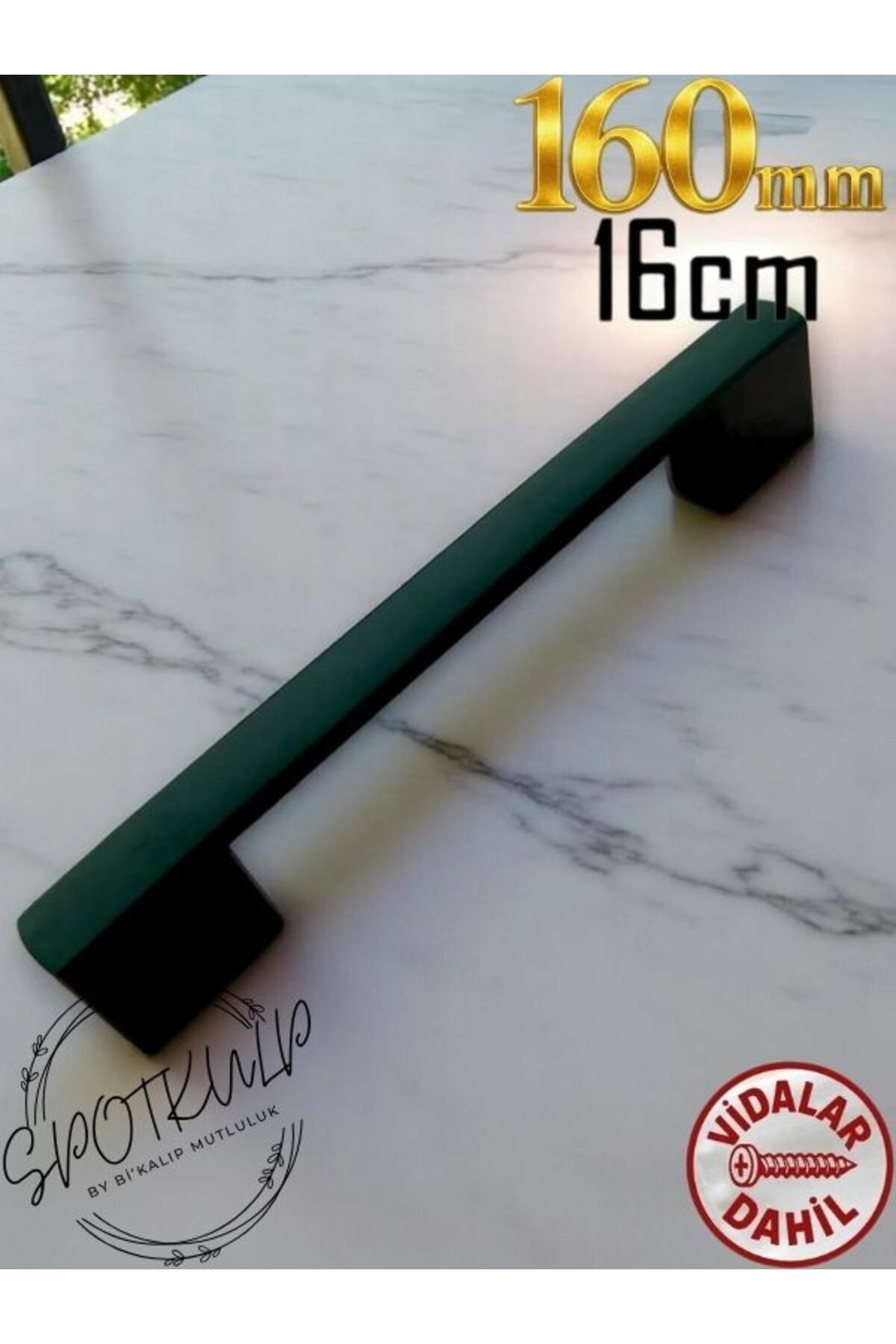 spotkulp 160 mm SİYAH SERT PLASTİK KÖPRÜ MODEL MOBİLYA KULPLARI-MUTFAK, ÇEKMECE, DOLAP KULPLARI