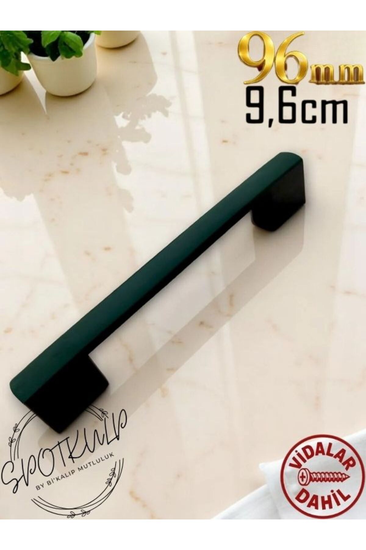 spotkulp 96 mm SİYAH SERT PLASTİK KÖPRÜ MODEL MOBİLYA KULPLARI-MUTFAK, ÇEKMECE, DOLAP KULPLARI