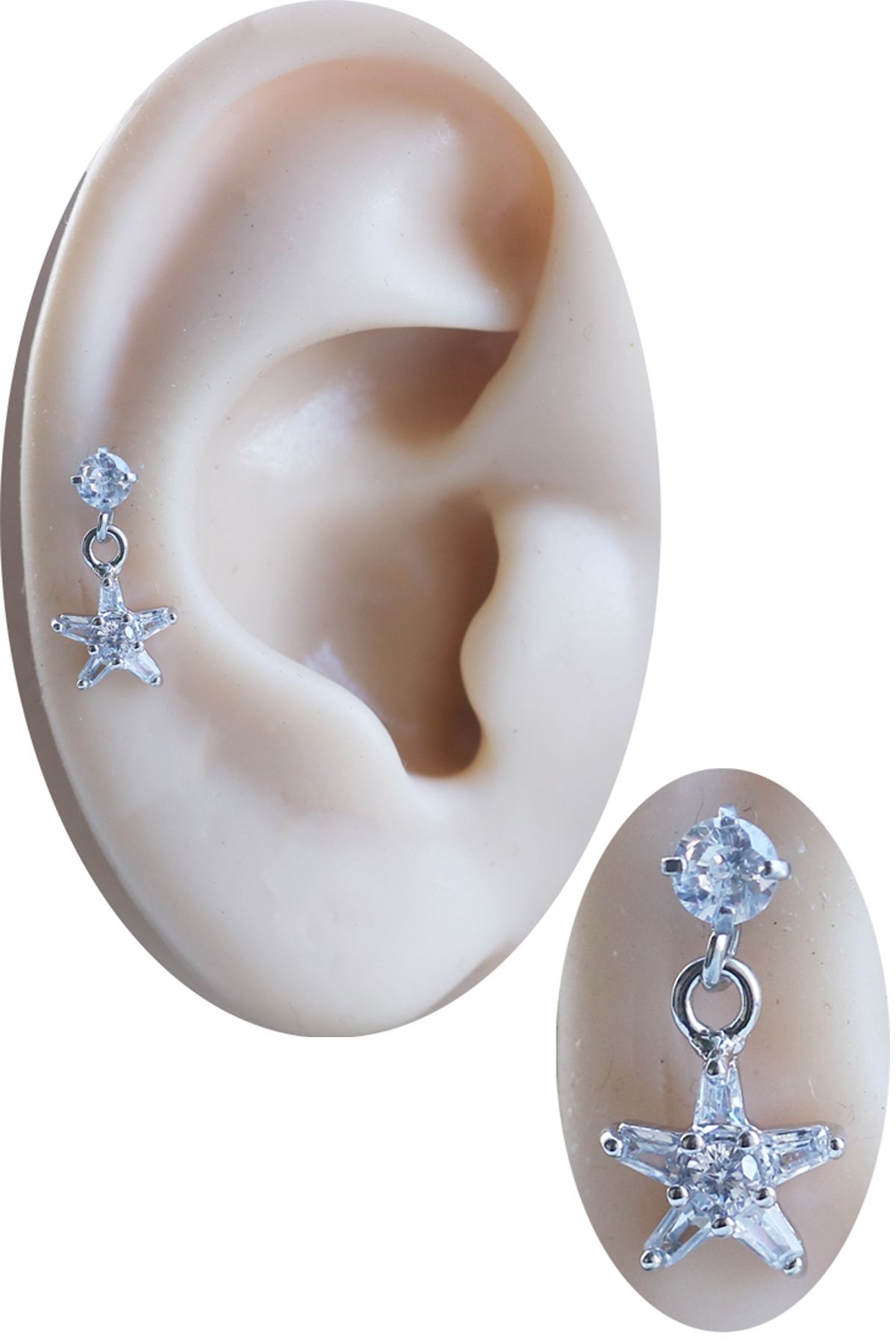 Cadının Dükkanı Zirkon Taşlı Yıldız Helix-Kıkırdak Piercing