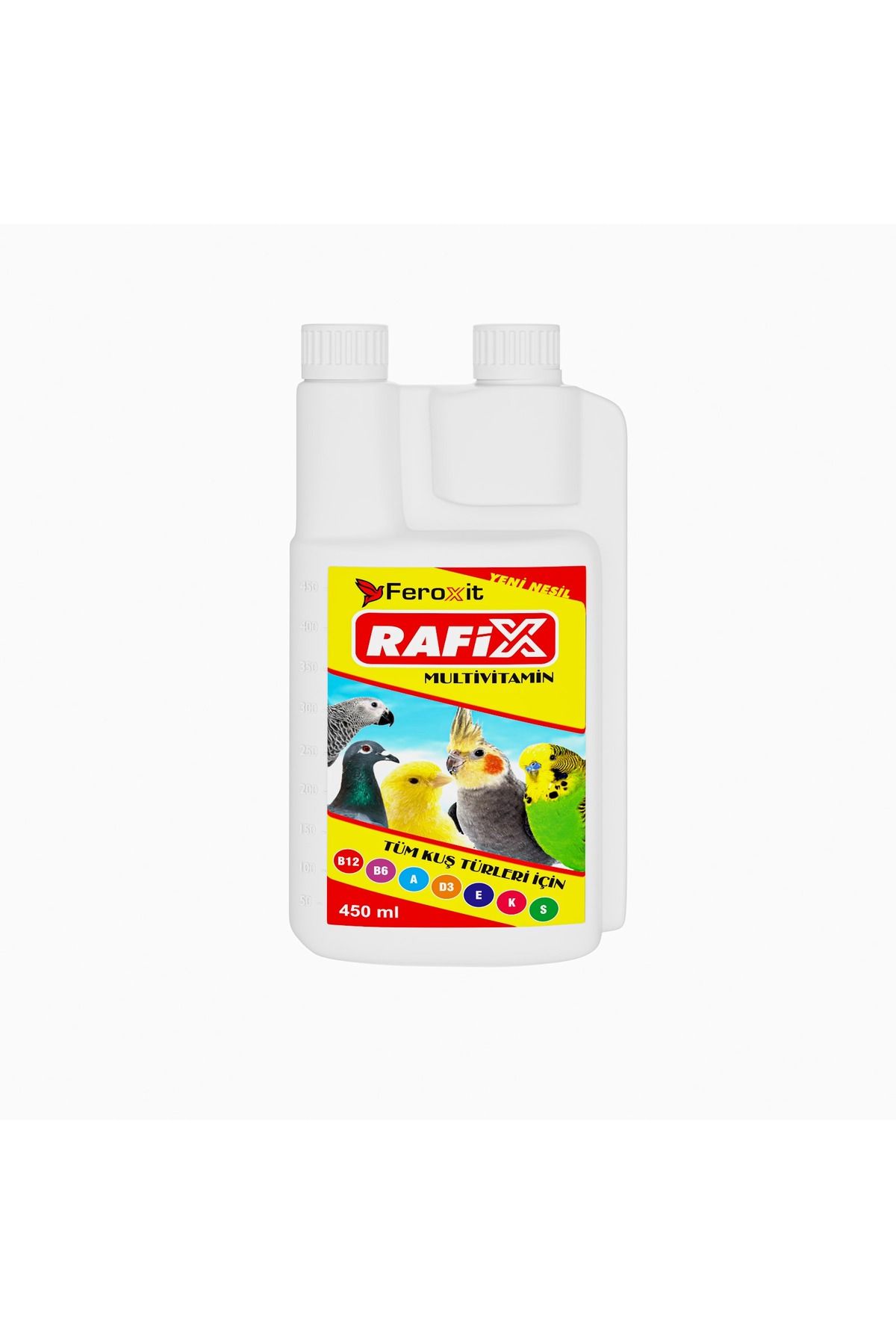 FEROXİT Kuşlar Için Multi Vitamin Ve Kuş Vitamini , Muhabbet Kuşu , Papağan.Güvercin Ve Kanarya 450 ml