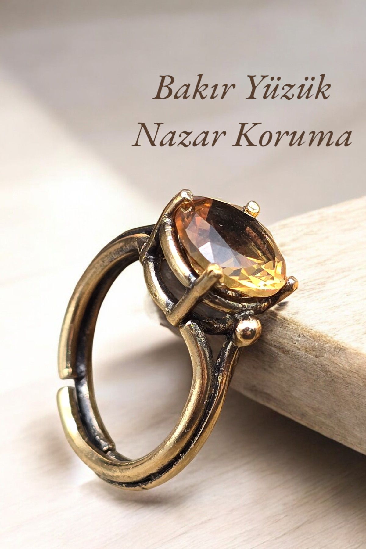 NBS Beautiful Naturel Stones Yüzük Bakır Saf Zultanit Kristalli Ayarlanabilir Kaliteli ( Hediyelik , Günlük , Özel Günler )