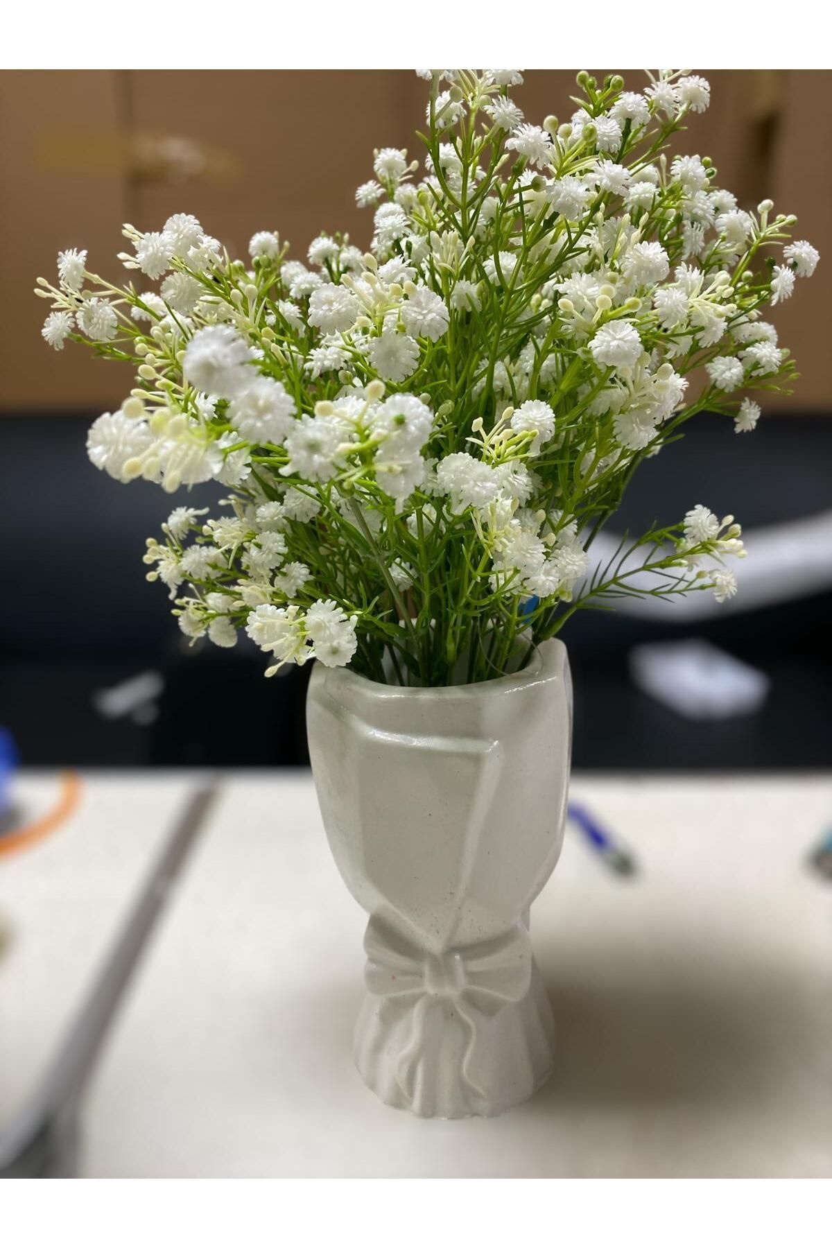 florasepeti VAZO 17 CM 4 DEMET YAPAY ÇİÇEK HEDİYE