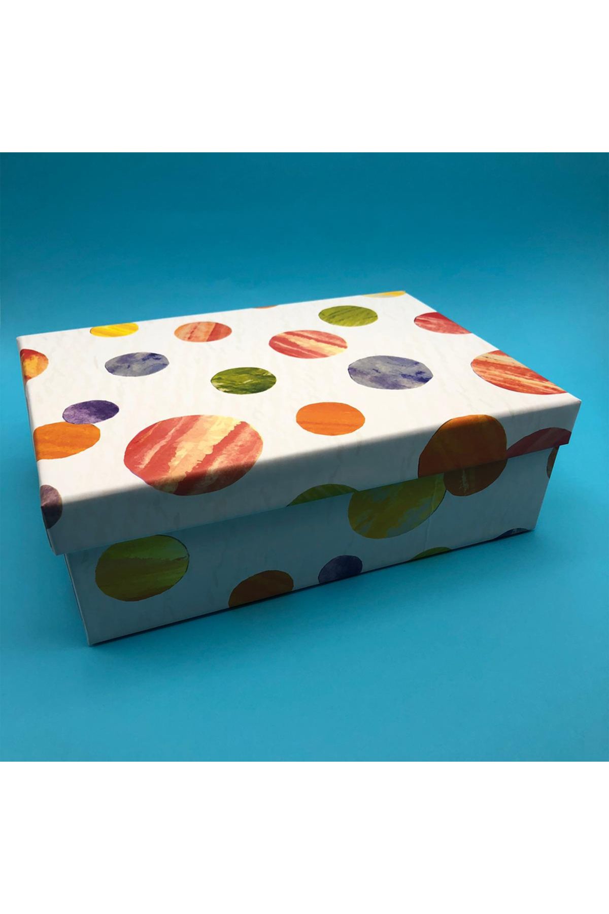 MR RZN STORE Puantiye Desenli Hediye Kutusu