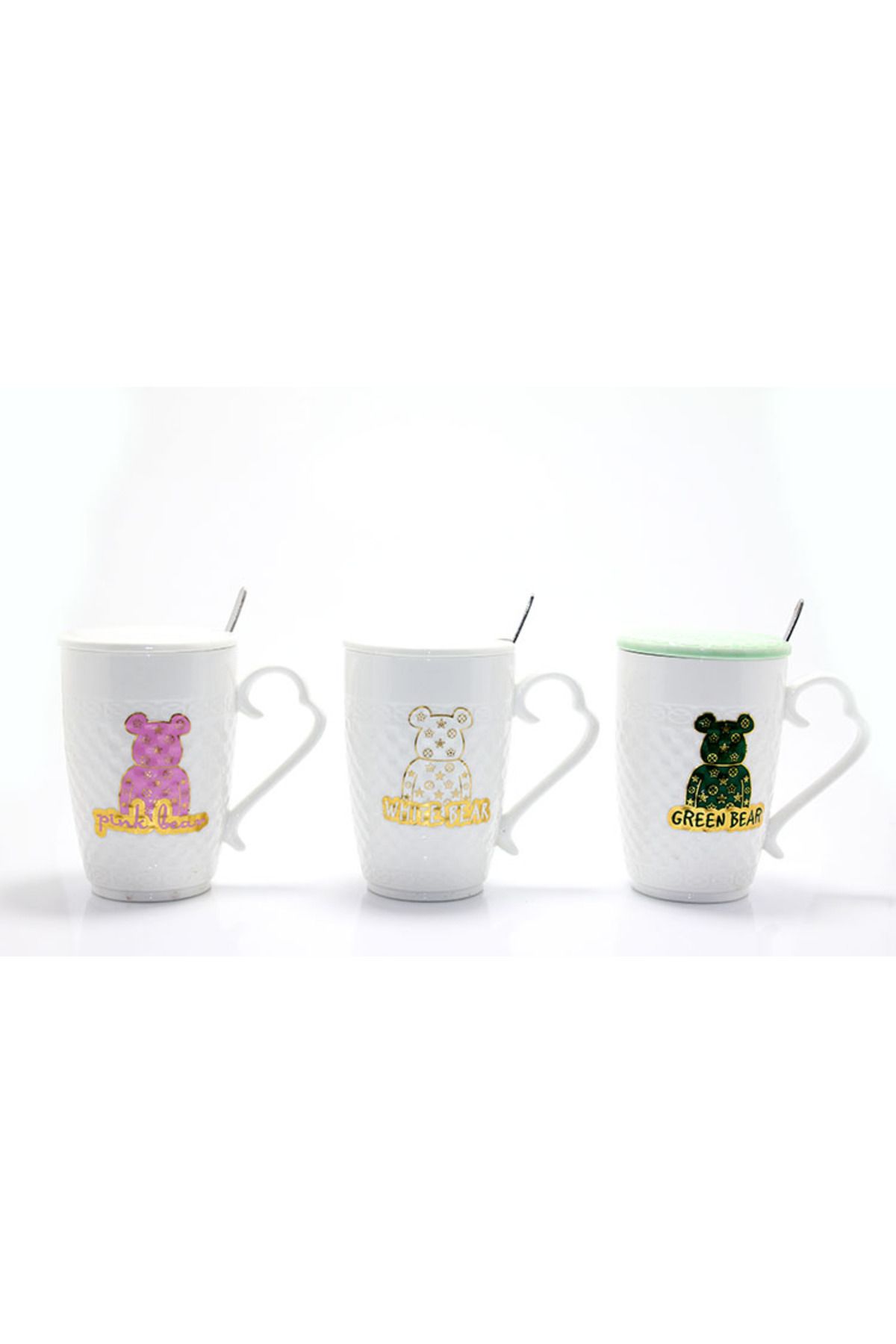 MR RZN STORE Ayıcık Tasarımlı Porselen Kupa Bardak