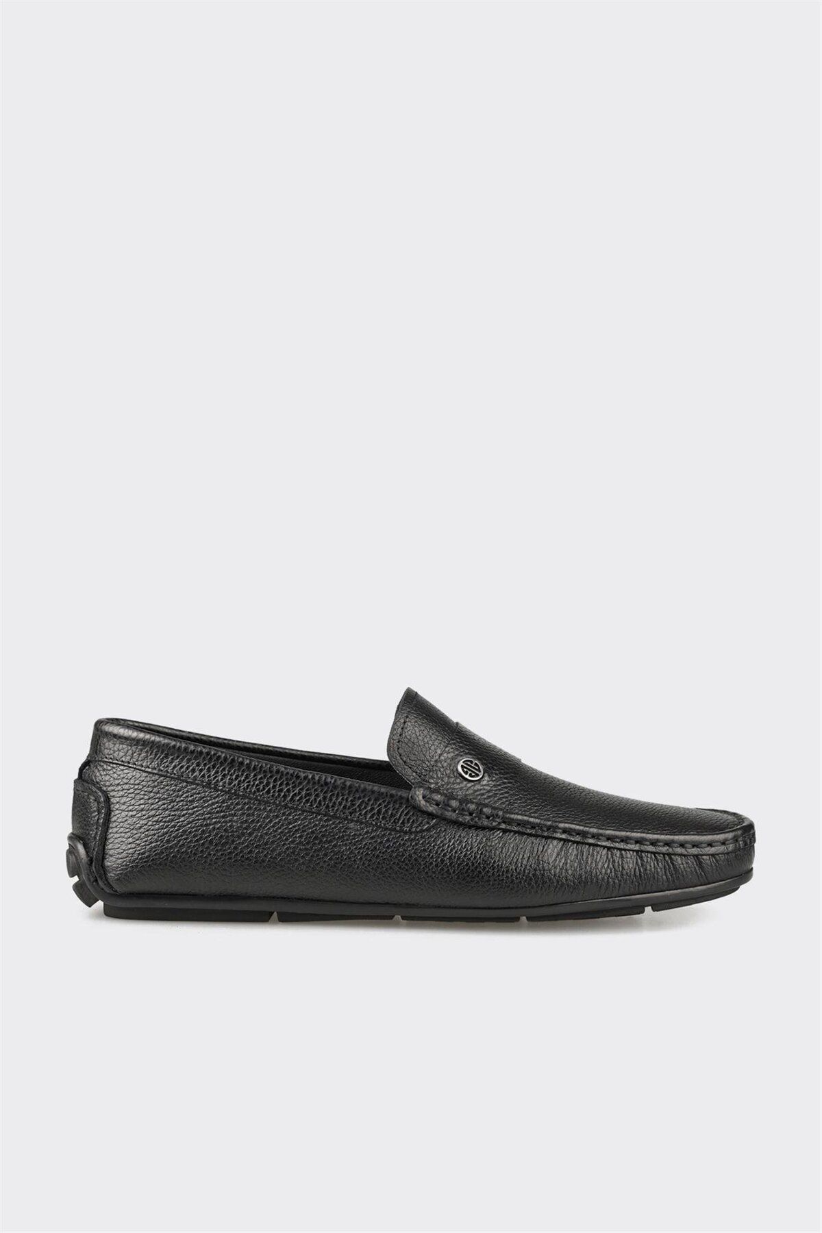 Elle Shoes Siyah Deri Erkek Günlük Ayakkabı