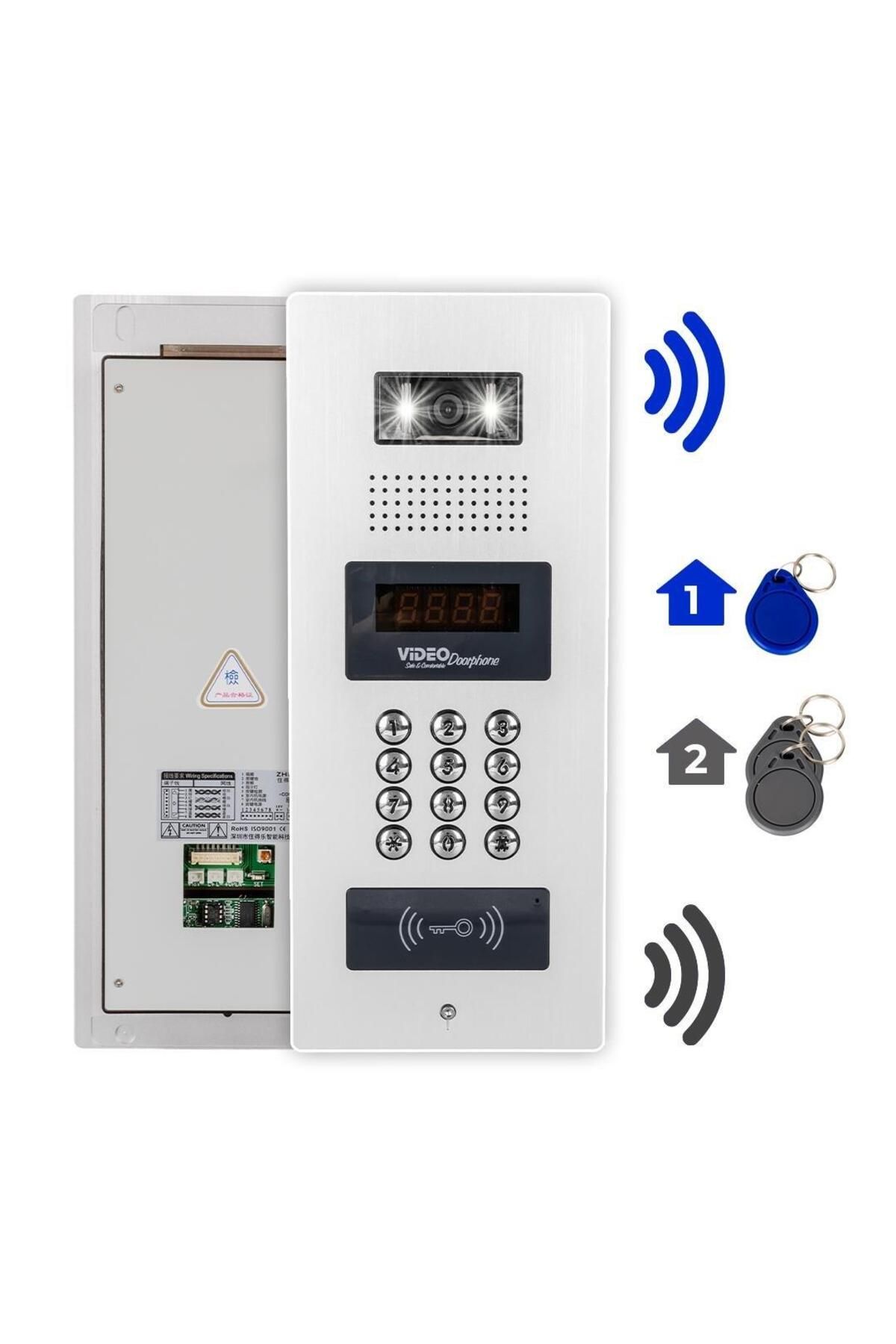 Hızlı Stok PowerMaster 980C98RD NFC Destekli Görüntülü Diafon Kapı Kilit Akıllı Ev Güvenliği Sistemi Vericisi
