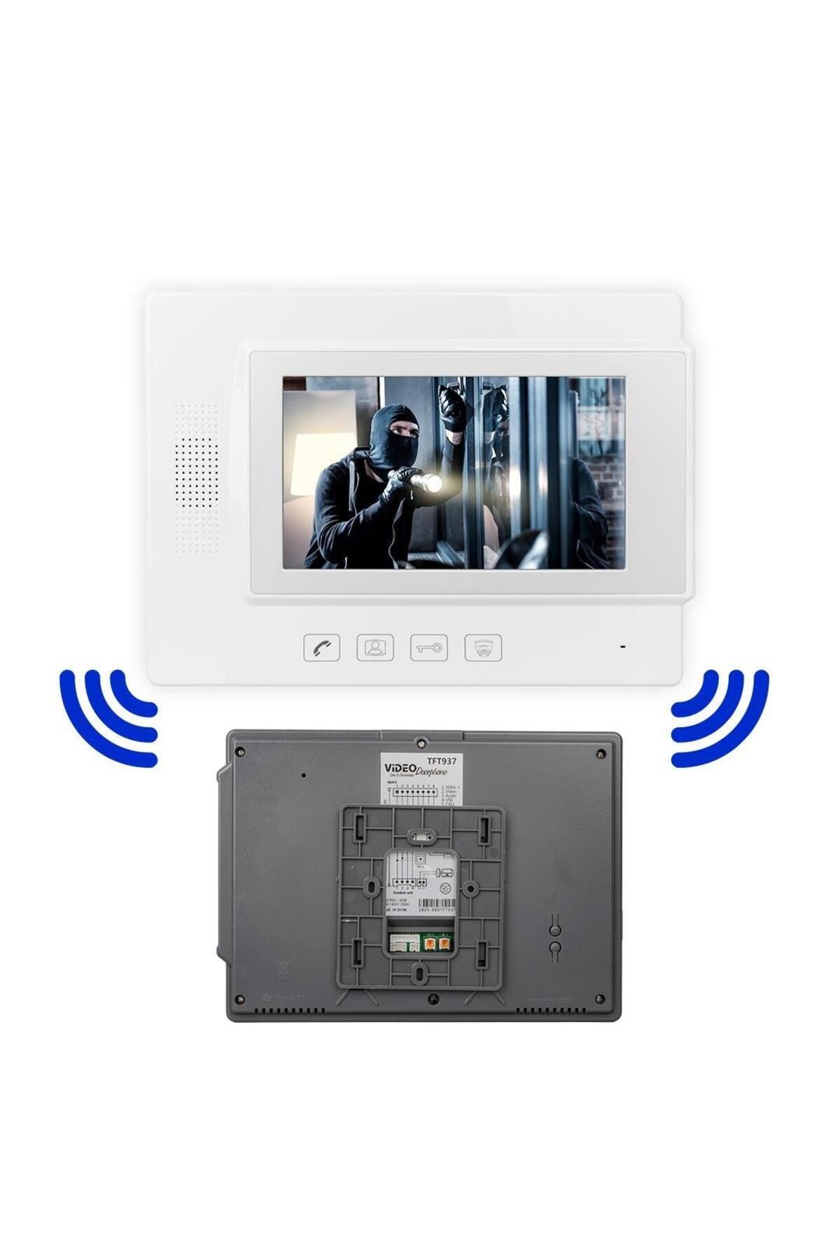 Hızlı Stok PowerMaster TFT937 Görüntülü Bina İnterkomu Diyafon Alıcı Sistemi