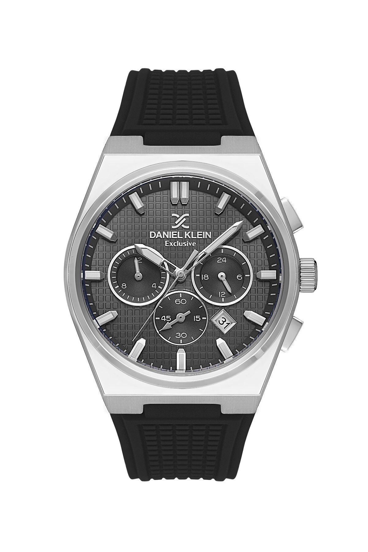 Daniel Klein Kasası Gümüş Kordonu Siyah Renk 44 Mm Göstergeleri Aktif Erkek Kol Saati