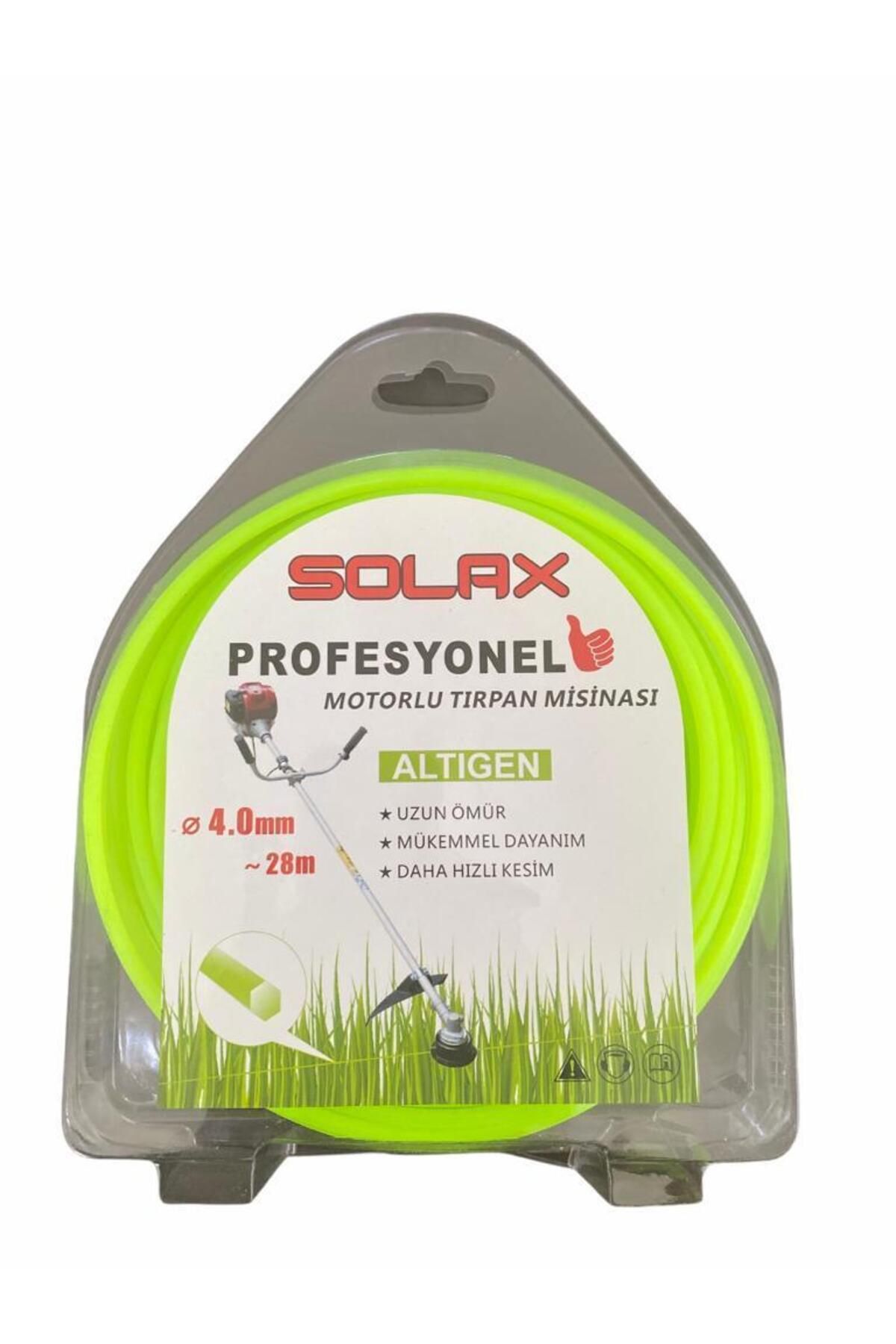 Toptan Bulurum Solax Altıgen Tırpan Misinası 4 mm 28 Metre