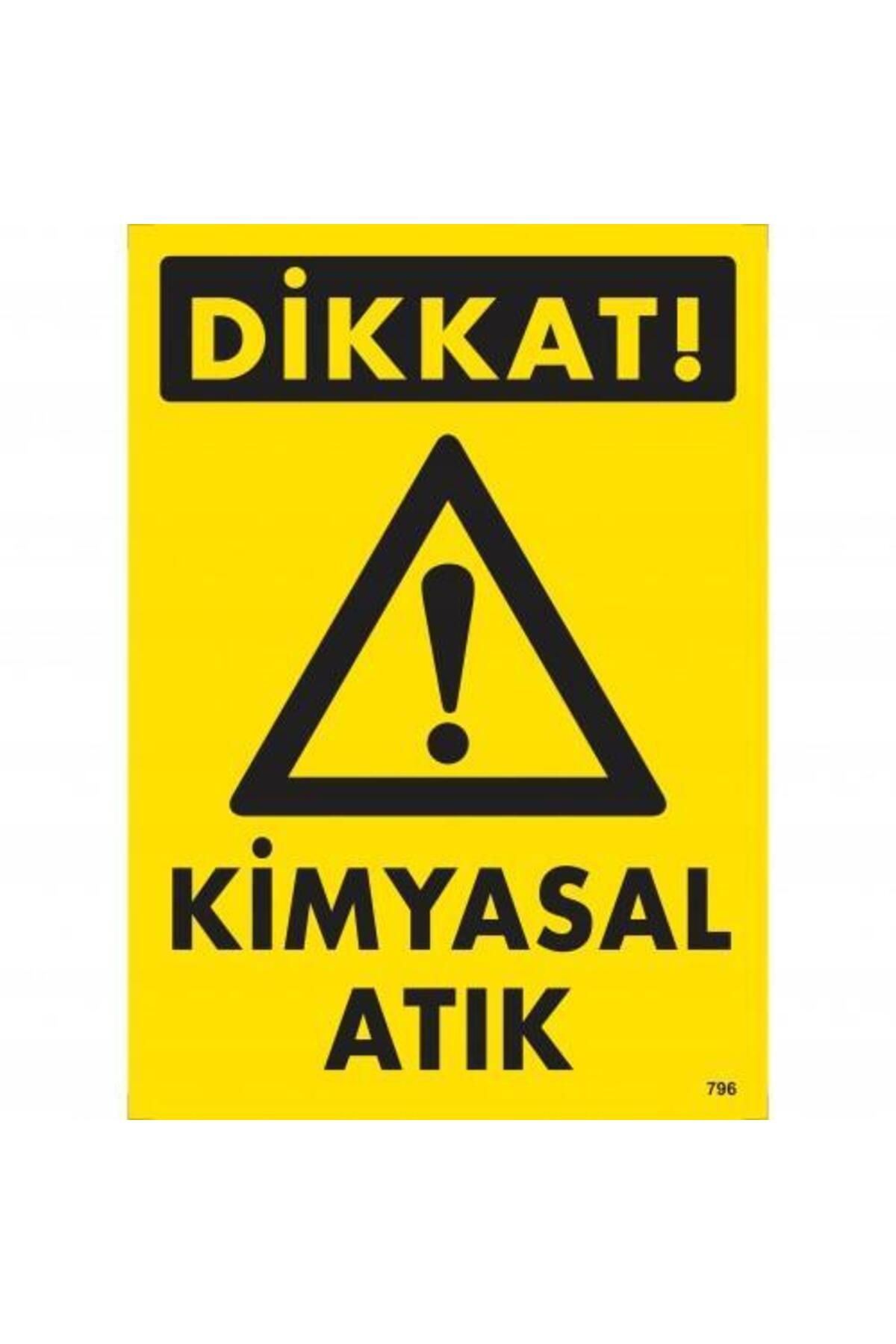 Toptan Bulurum Dikkat Kimyasal Atık Uyarı Levhası 25x35 KOD:796