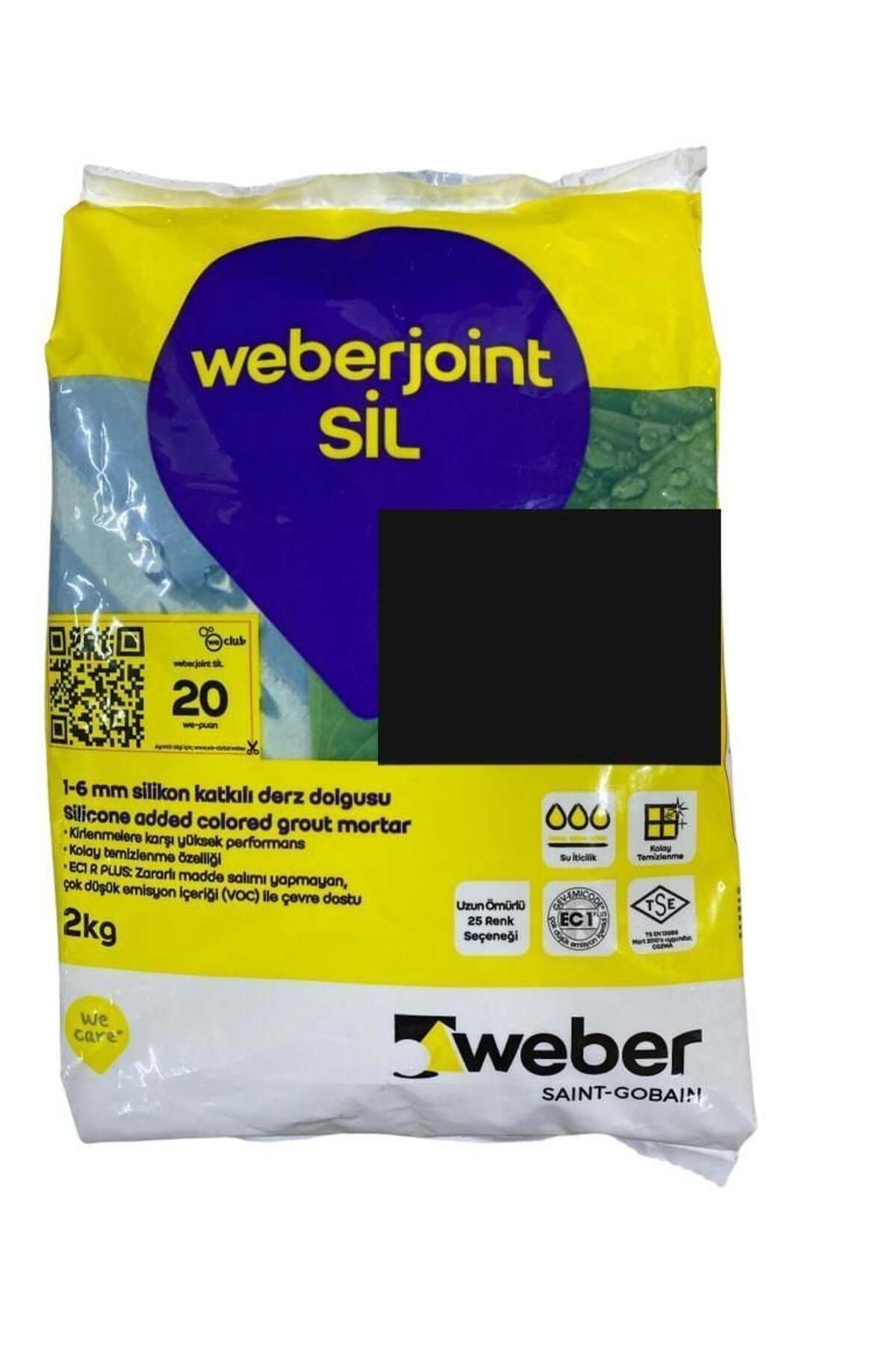 Toptan Bulurum Weber Joint Sil 413 Siyah Derz Dolgu 2 Kg