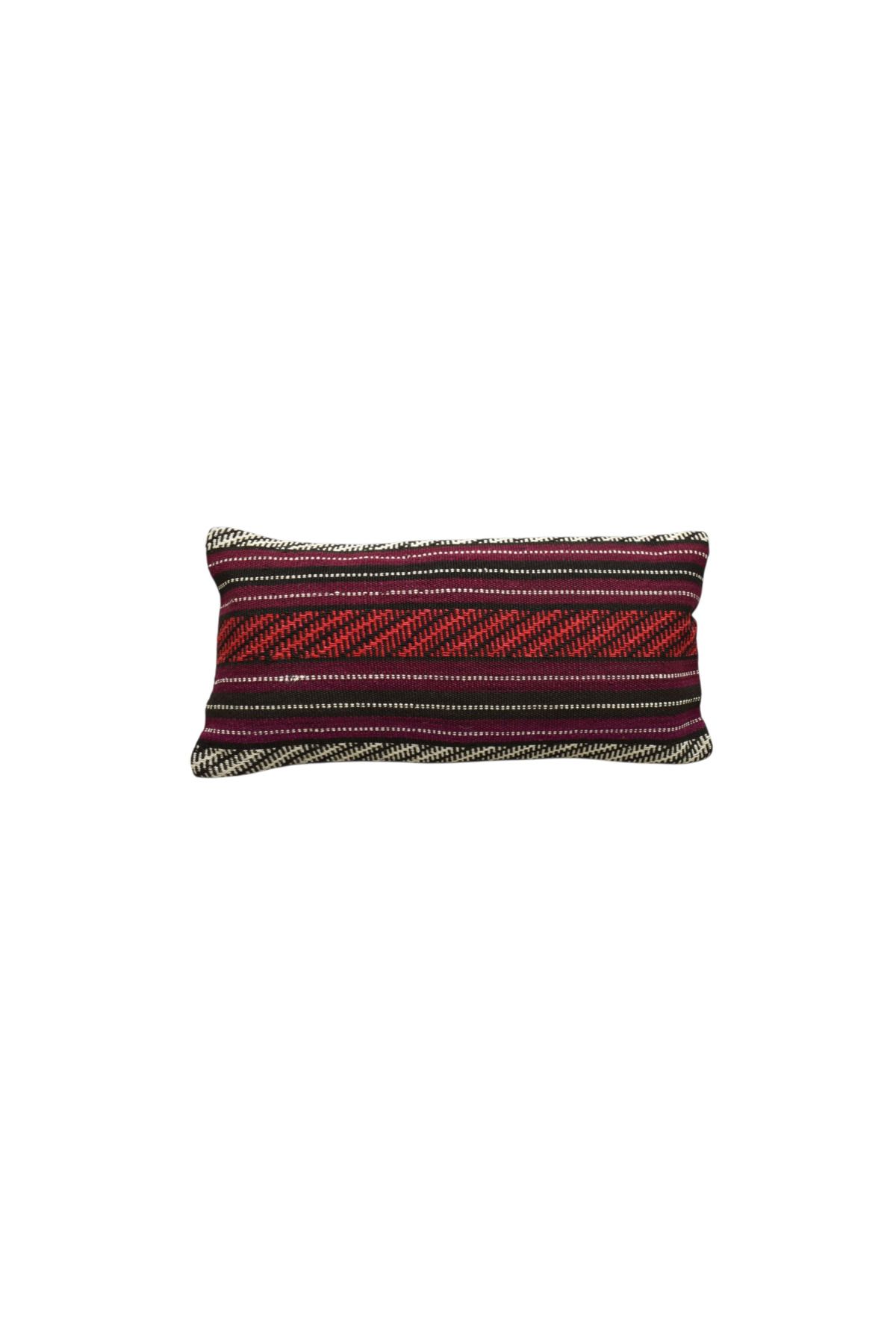 Zehra Abla Halı Yeni El Dokuma Dekoratif Lumbar Kilim Kırlent Yastık Kılıfı 5922