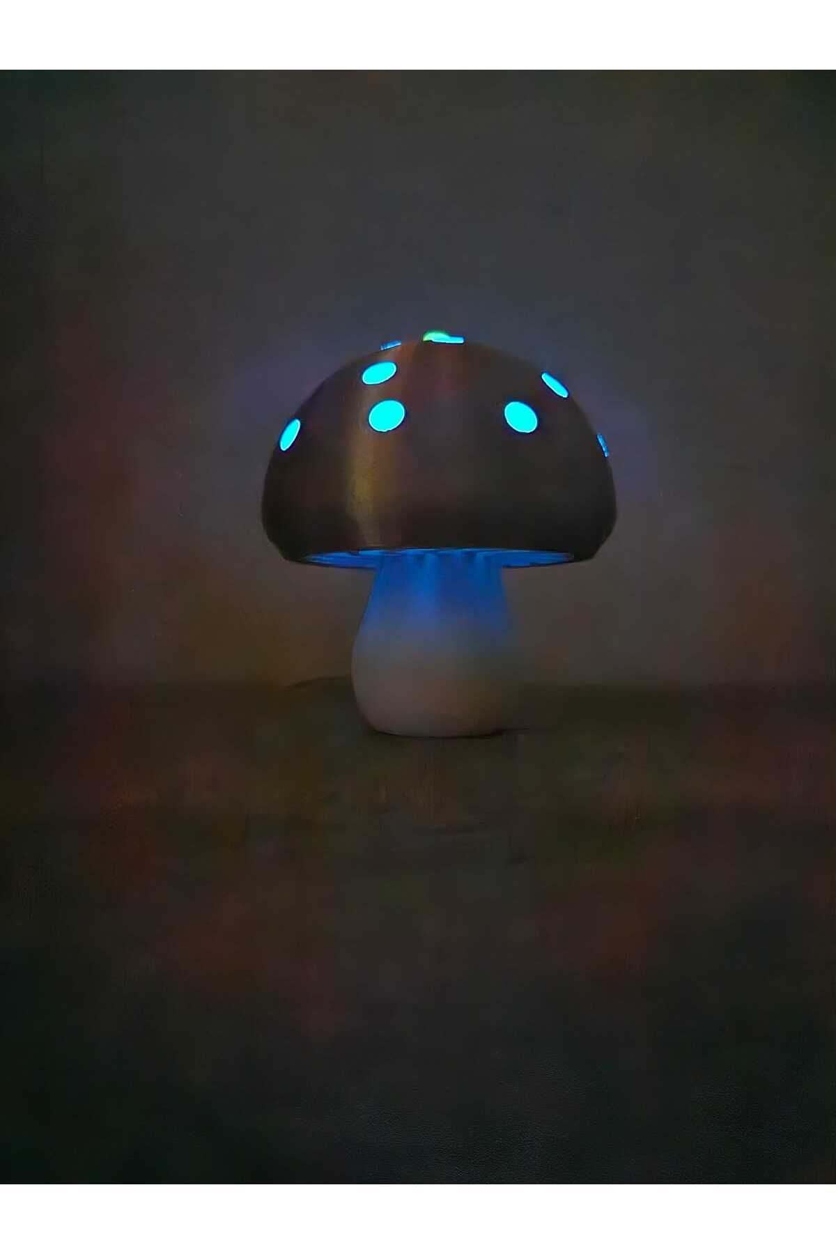 higistore GlowShroom™ - Fosforlu LED Mantar Gece Lambası (Push Butonlu, 3 Renk Seçeneği