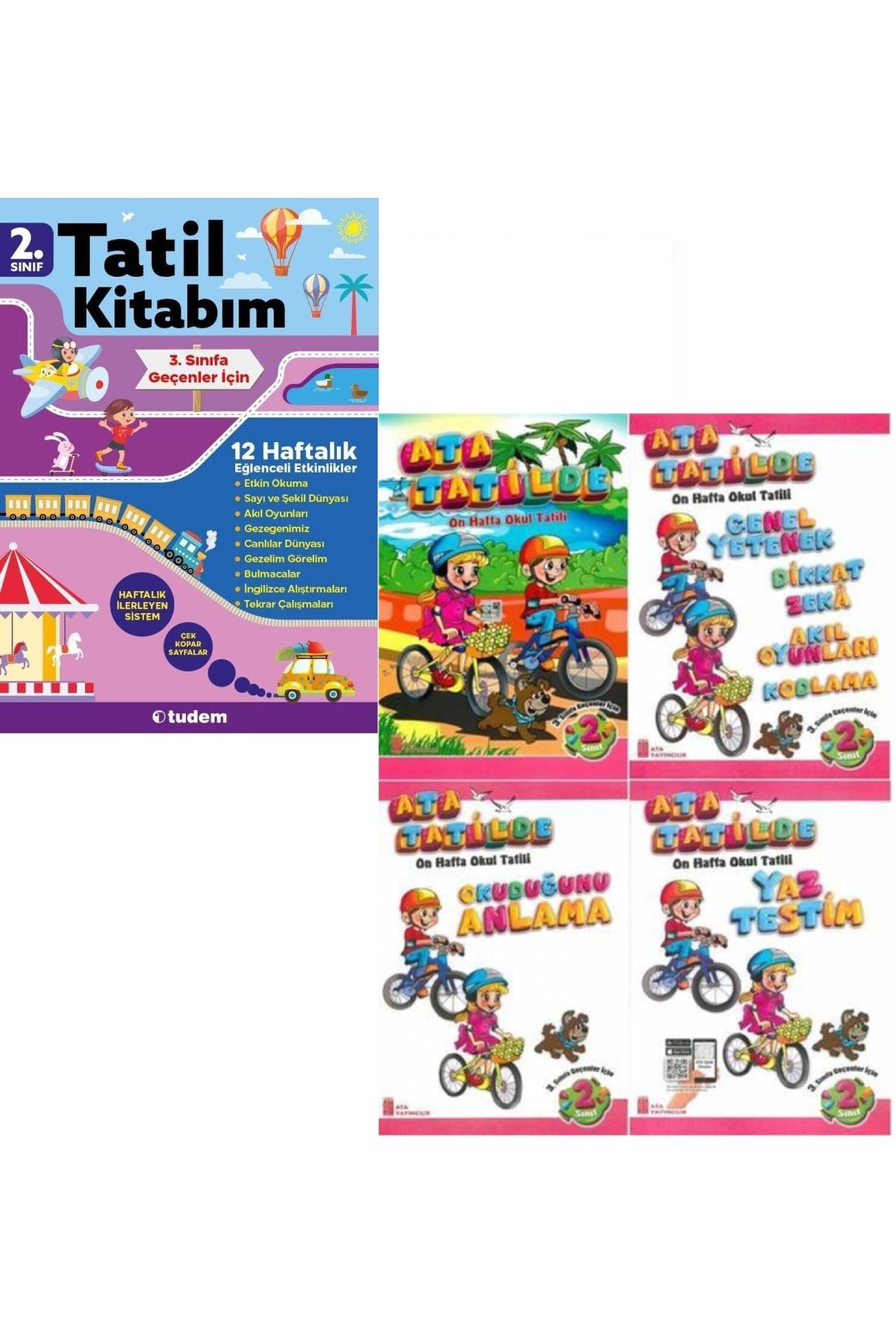 Tudem Yayınları 1. Sınıf Tudem Ata Yaz Tatil Seti 2.sınıfa Geçenler Için 5 Kitap Güncel