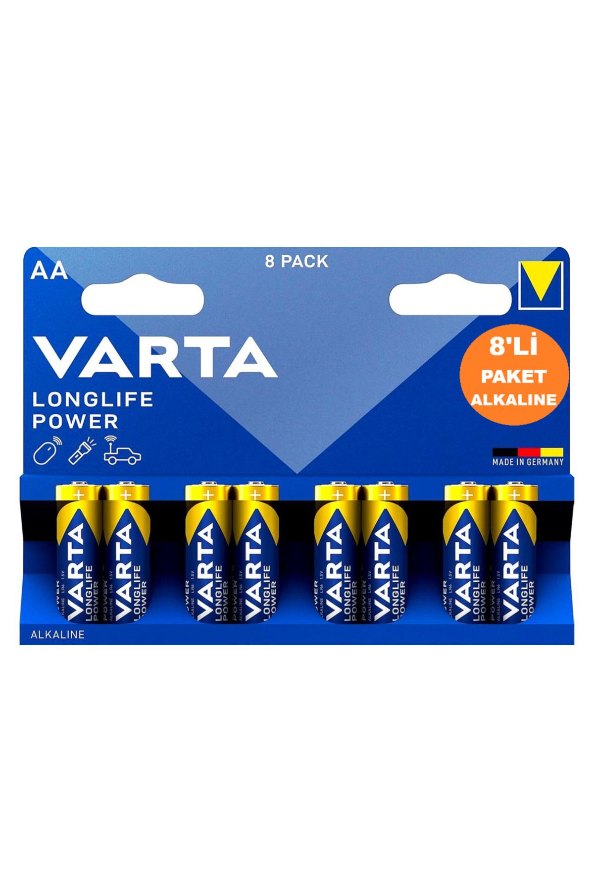 ANI OFİS KIRTASİYE A K AA -Kalın Kalem Pil -(8'Li) Paket – Alkalin Uzun Ömürlü - Power Seri