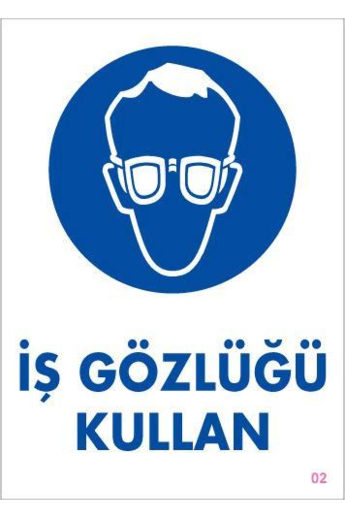 Toptan Bulurum İş Gözlüğü Kullan Uyarı Levhası 25x35 KOD:2