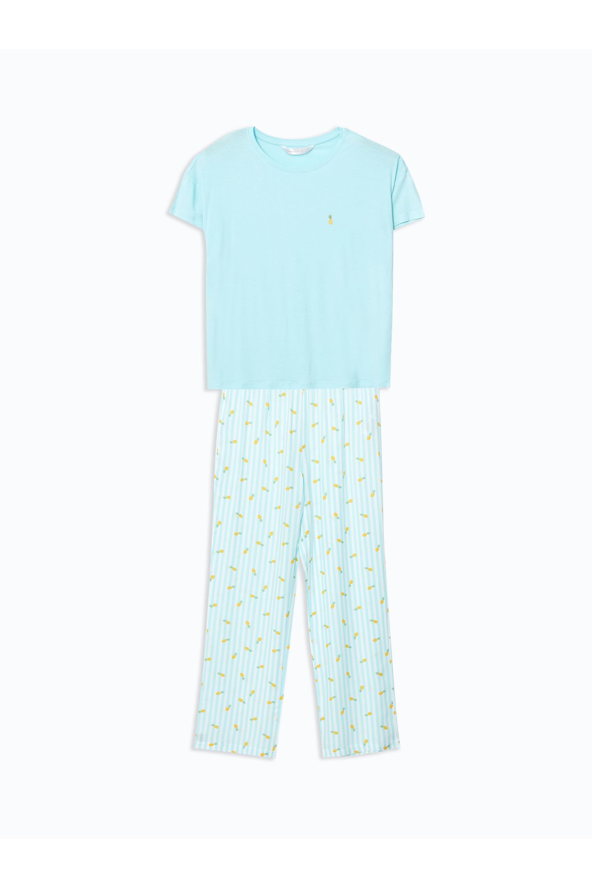 LC Waikiki Bisiklet Yaka Baskılı Kadın Pijama Takımı
