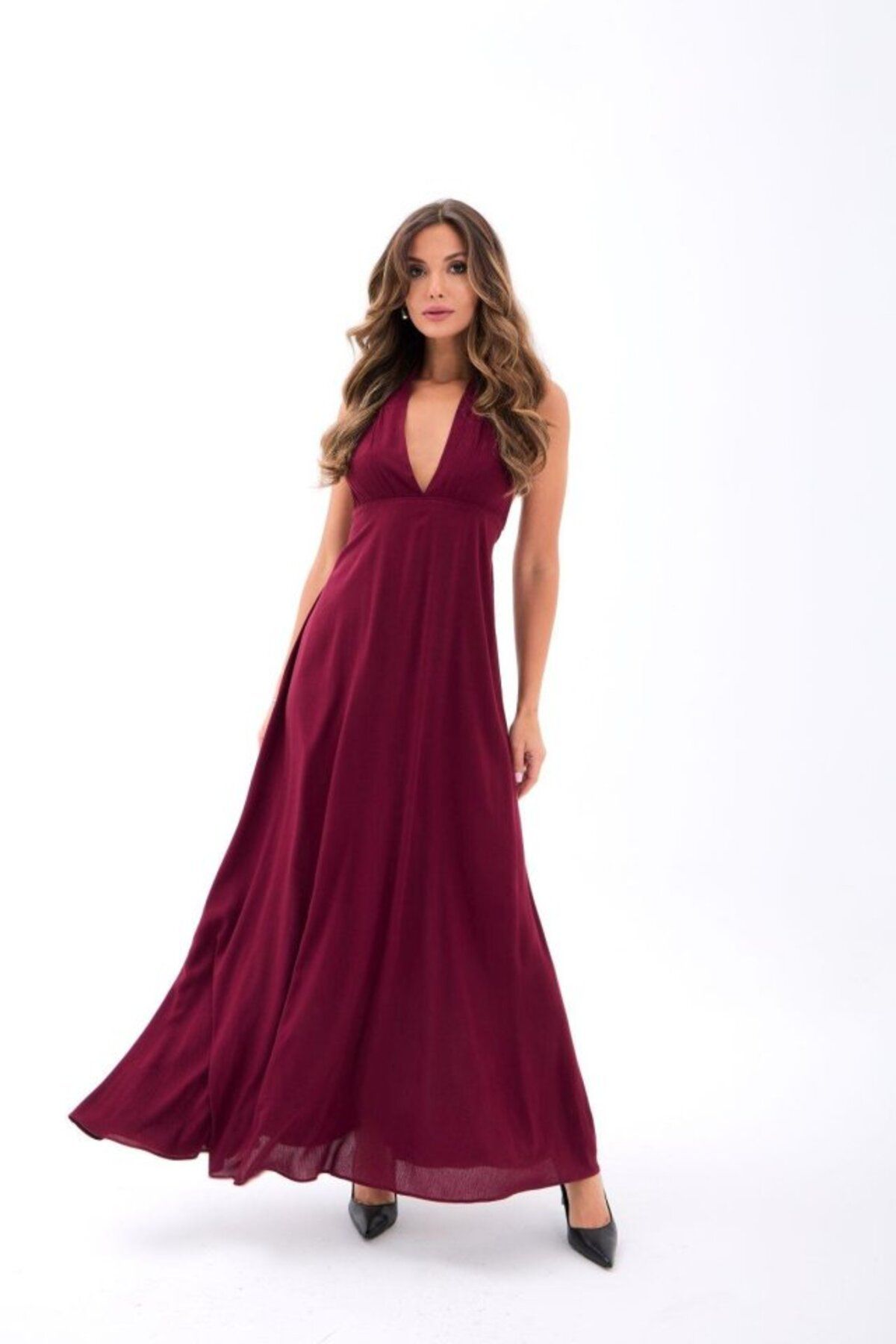 mirror the beauty güzelliği yansıtın 6996 ELBİSE-BORDO
