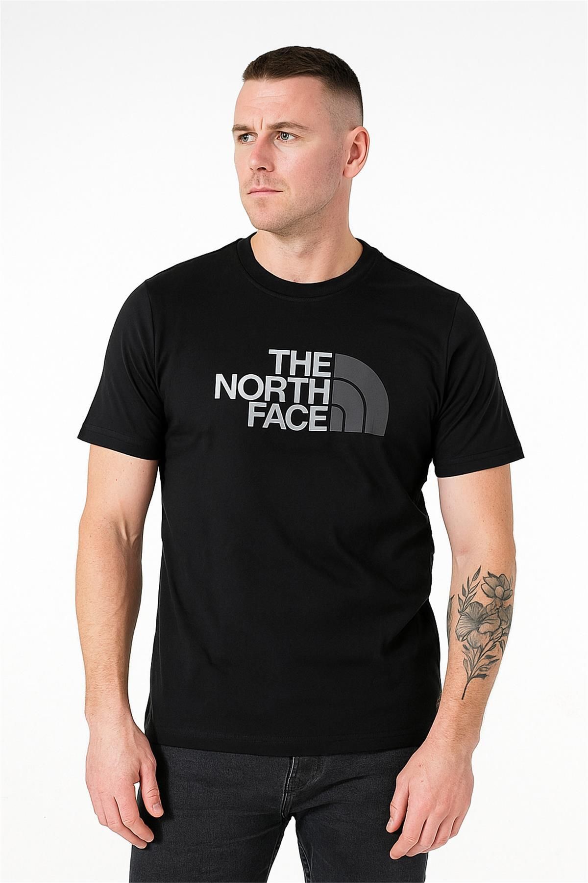 NORTHFACE BİSİKLET YAKA TSHİRT SİYAH THENORTHFACE