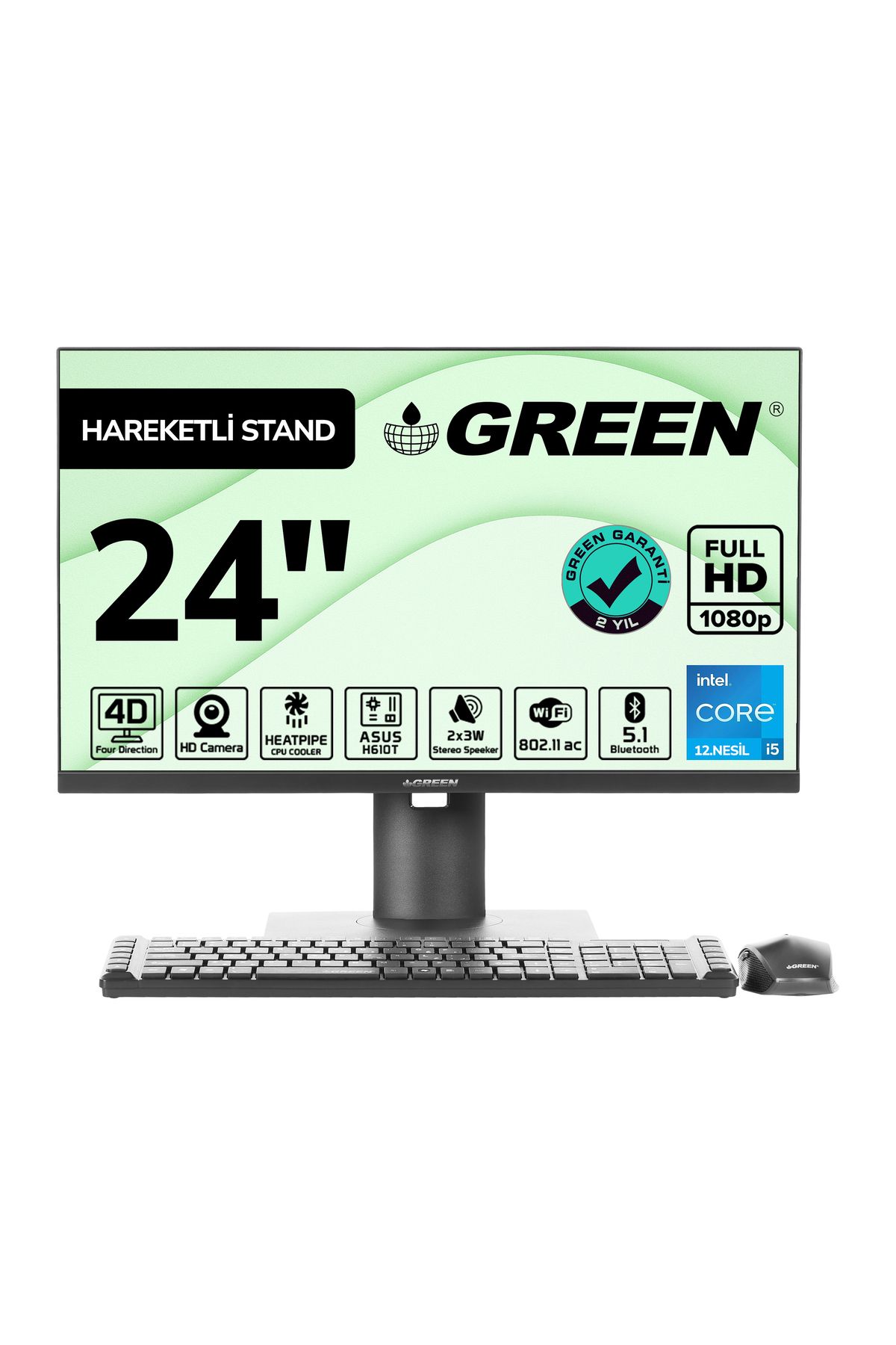 Green AIO GT24-i516SB(i5 16GB 512GBM2 )-H6