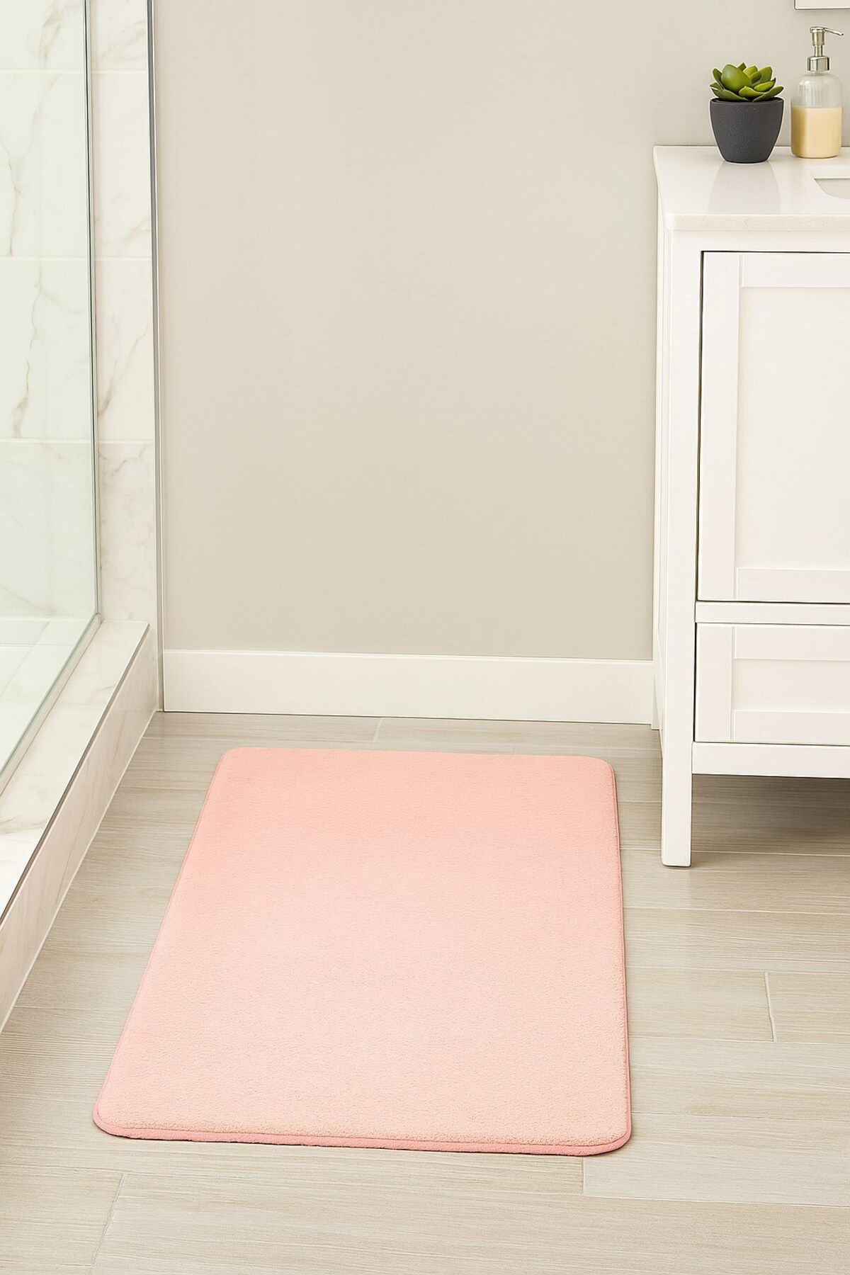 EUROBANO Sadiva Tek Parça Banyo Paspası 60x100-80x100 cm Kaymaz Taban Yıkanabilir