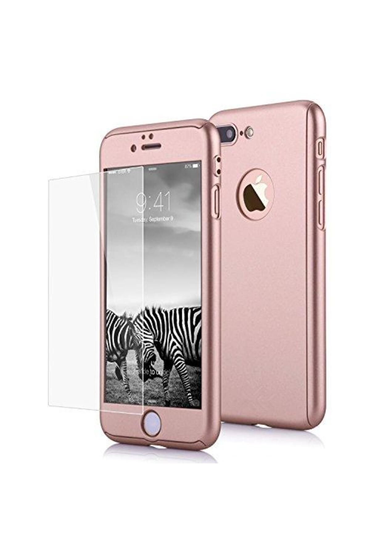 Rose-MyStyle Rose - Gold FullBody Case for Apple iPhone 7 Plus 360 degree full coverage with foil 2