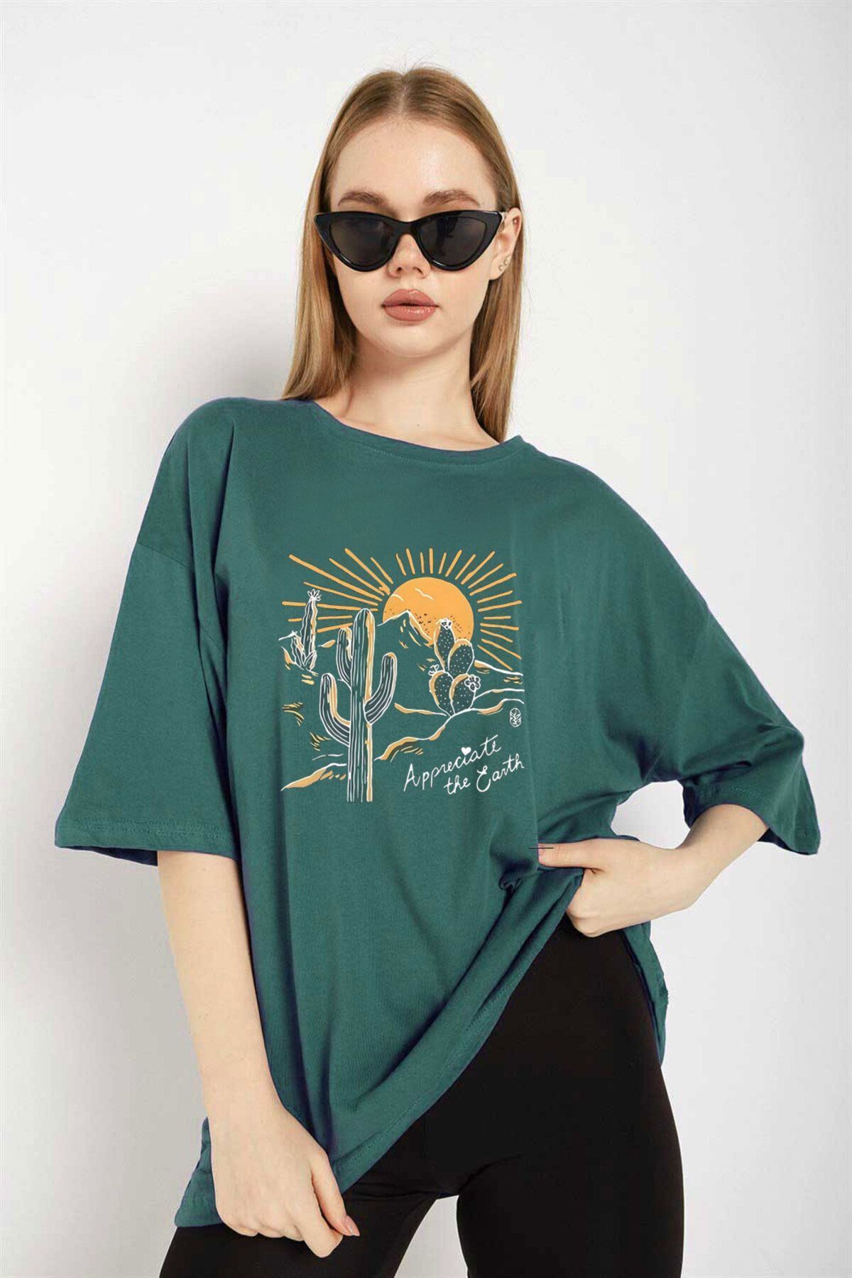 Boi Çöl Tema Baskı Unisex Tshirt