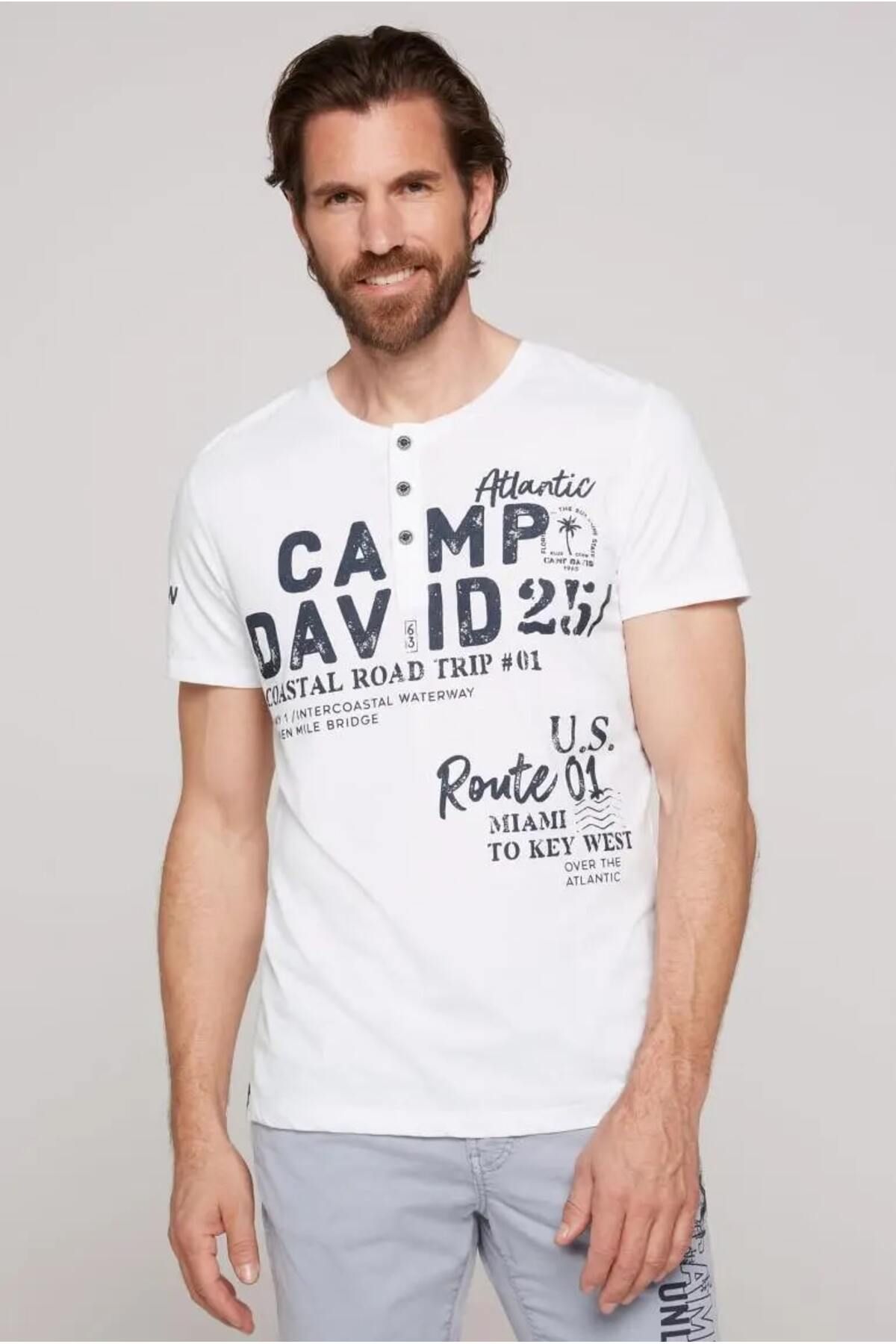 Camp David ERKEK DÜĞMELİ YAKA T-SHİRT