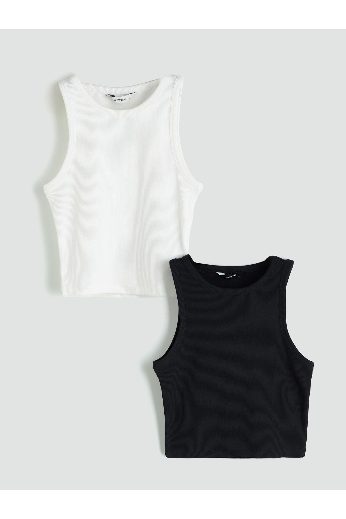 LC Waikiki Bisiklet Yaka Kadın Crop Atlet 2'li
