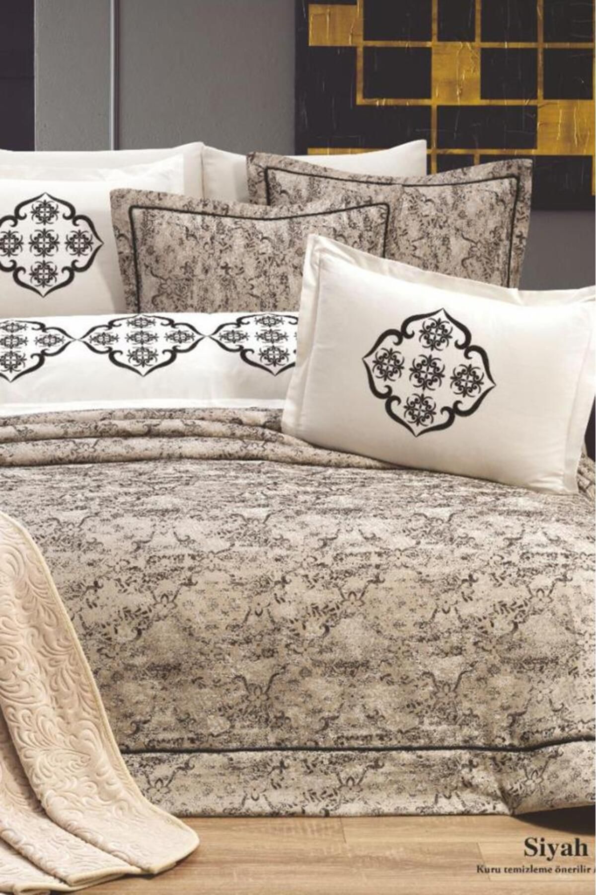 Çeyiz Diyarı Çeyiz Diyarı Jasmin 10 Parça Çeyiz Seti Siyah