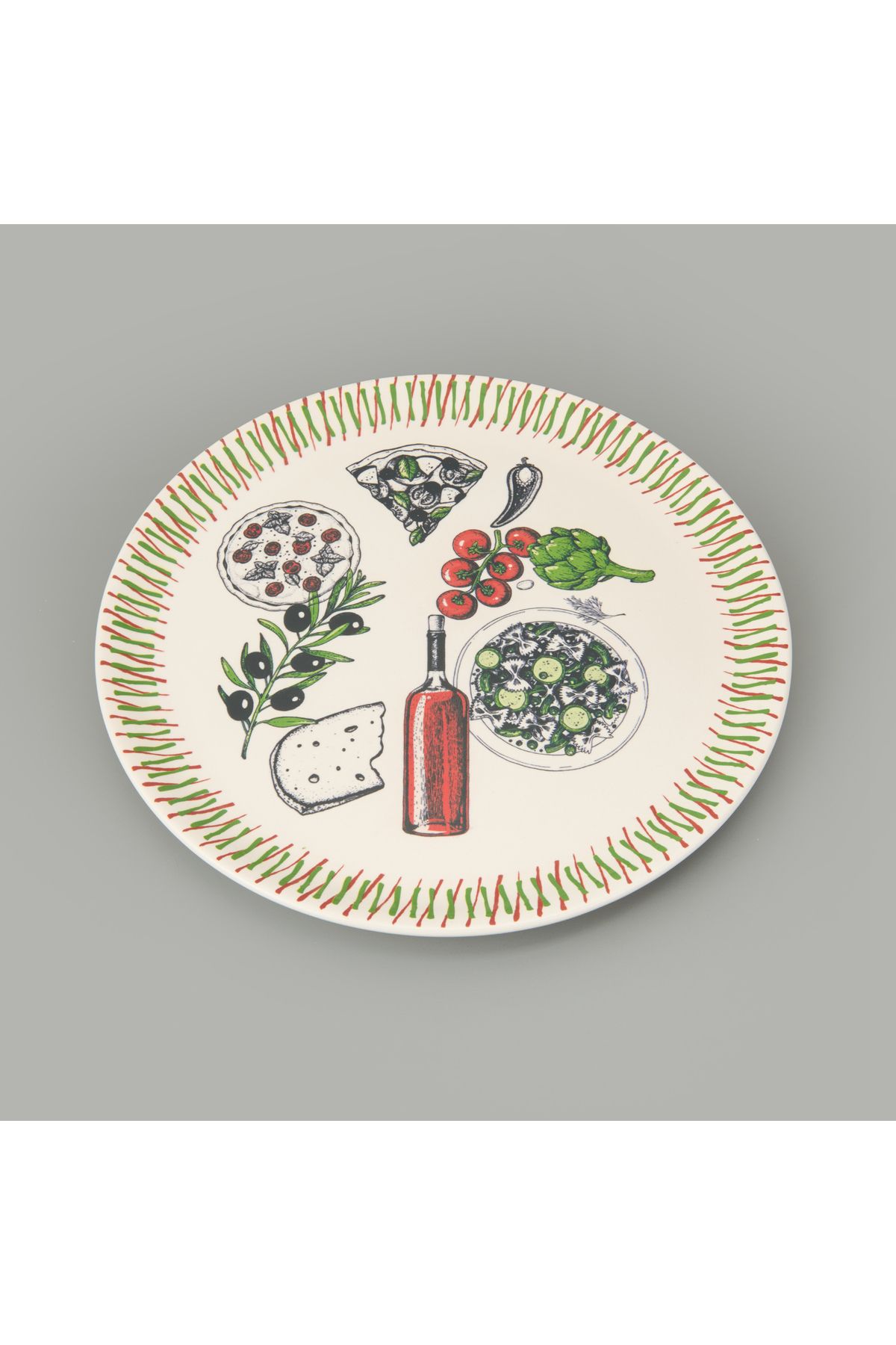 Evidea Kitchen The Best Pizza Tabağı - Renkli - 31 cm
