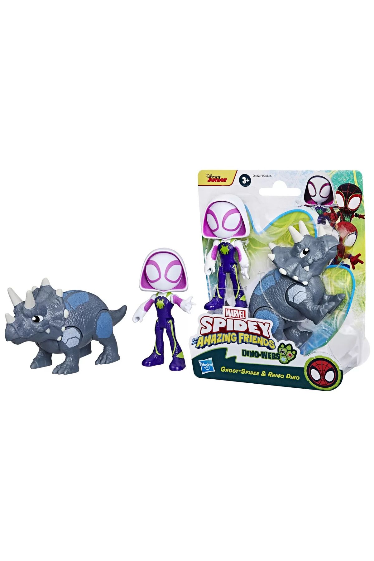 SPIDERMAN-SPIDEY AND FRIENDS MARVEL DINO WEBS GHOST-SPIDER AND RHINO DINO 5